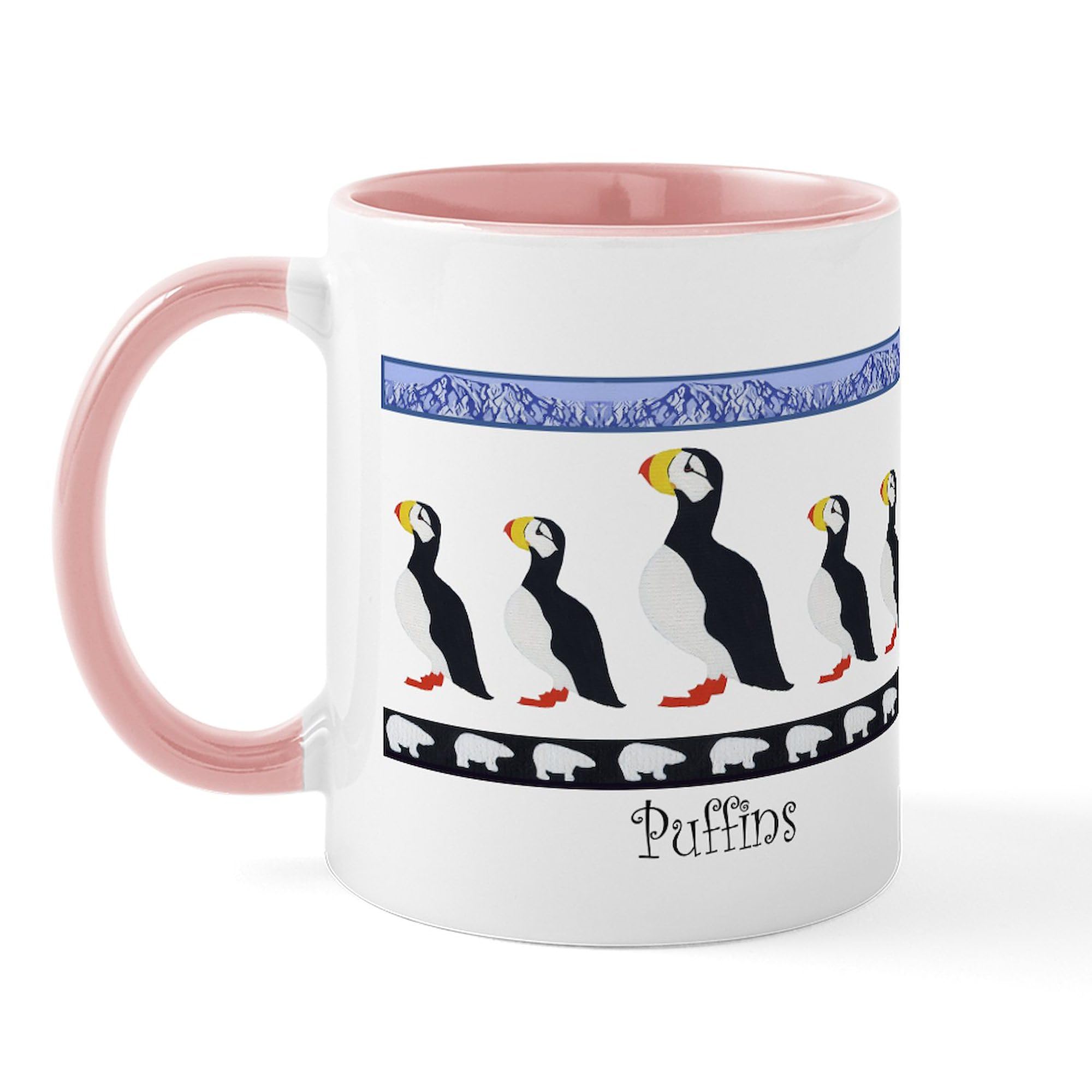 Puffin Mug 11 oz (325 ml) - Ceramic Coffee Cup with Cute Puffin Design - Perfect for Hot Tea, Coffee & Hot Chocolate at Home or Office