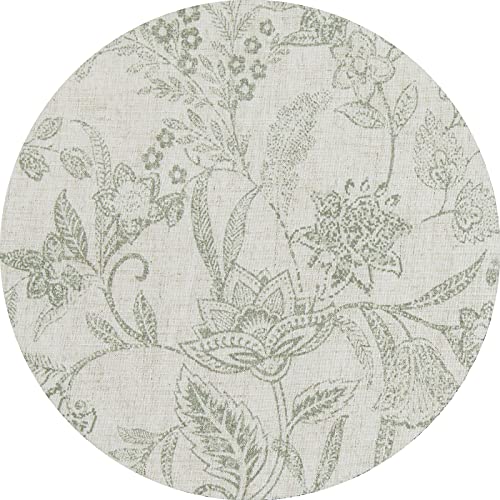 Floral | Sage Green on Beige