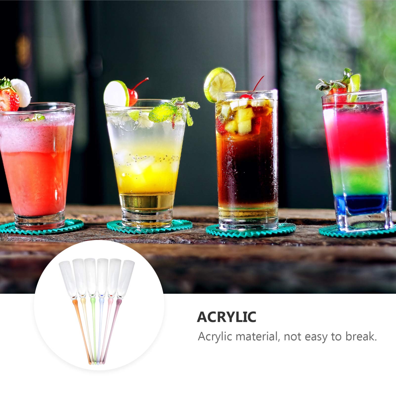 6-Pack Hemoton Acrylic Wine Glasses - Shatterproof & Elegant Drinking Cups for Red Wine, Cocktails, Parties, and Home Bar Use