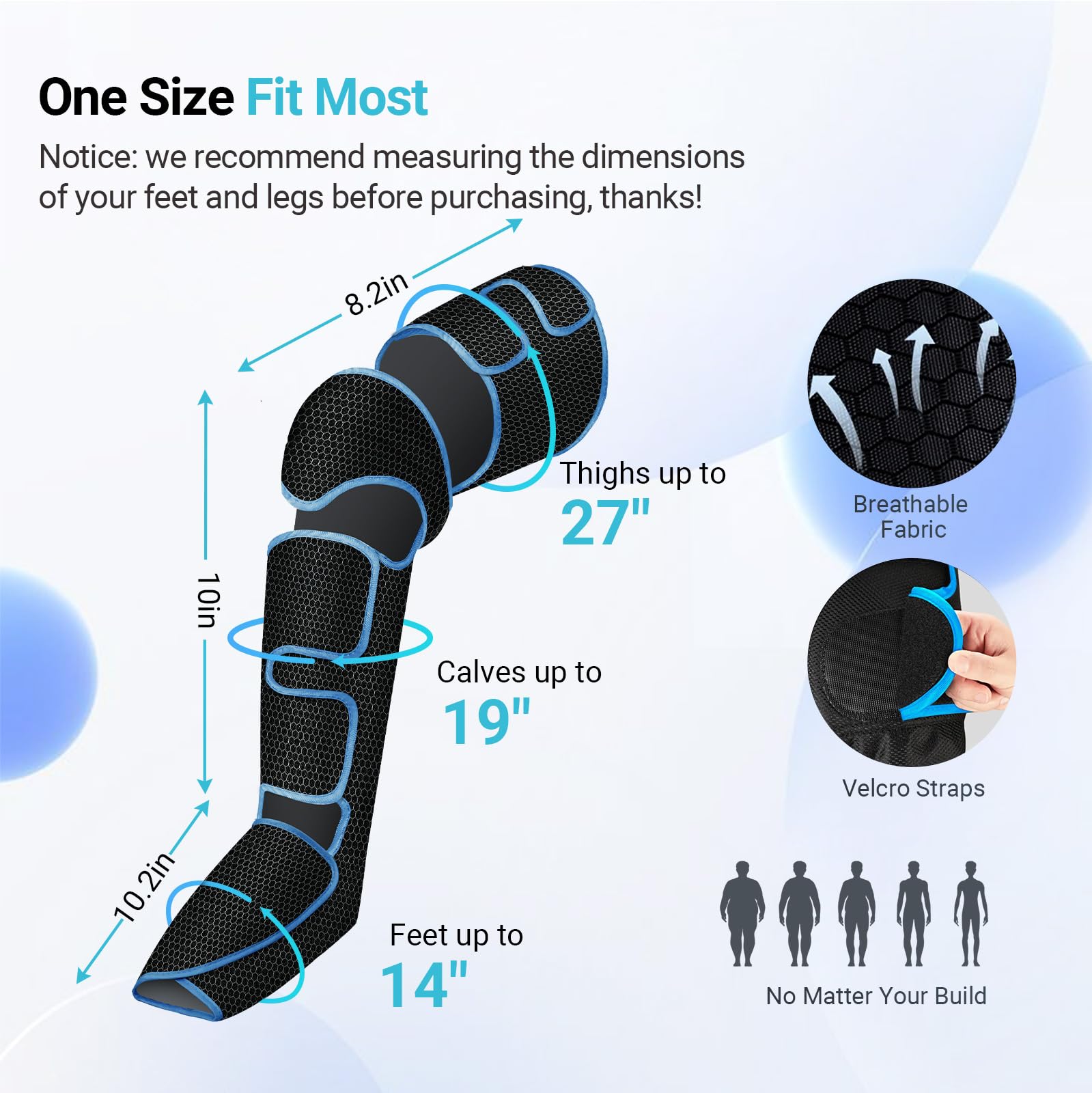Heated Leg Massager for Circulation & Pain Relief - FSA/HSA Eligible Air Compression Massage for Muscle Fatigue, Cramps, Swelling & Edema - Perfect Christmas Gift for Parents - Ideal for Home Use, Office Relaxation & Post-Workout Recovery