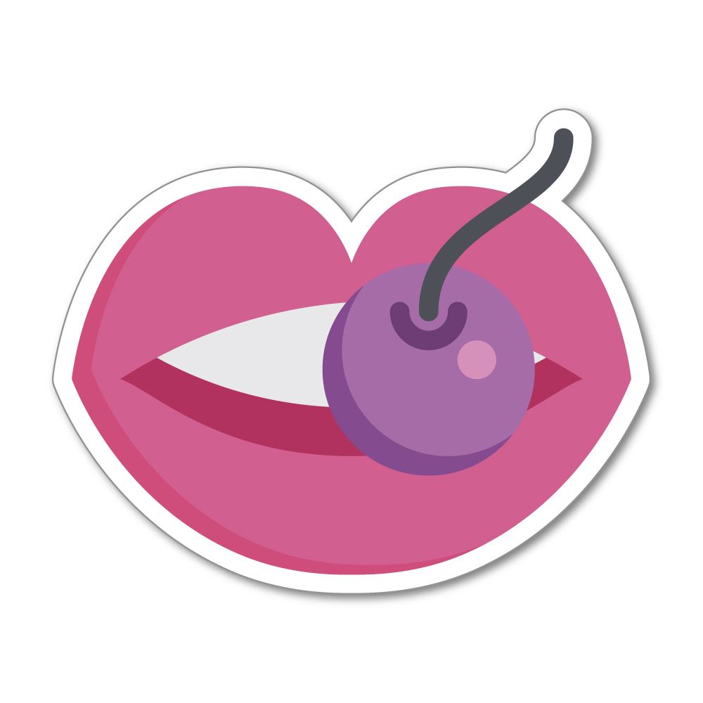 Kiss Sticker Decal - Waterproof Vinyl Decals for Laptops, Phones, Cars & DIY Crafts - Perfect for Valentine's Day, Couples Gifts & Personalizing Items