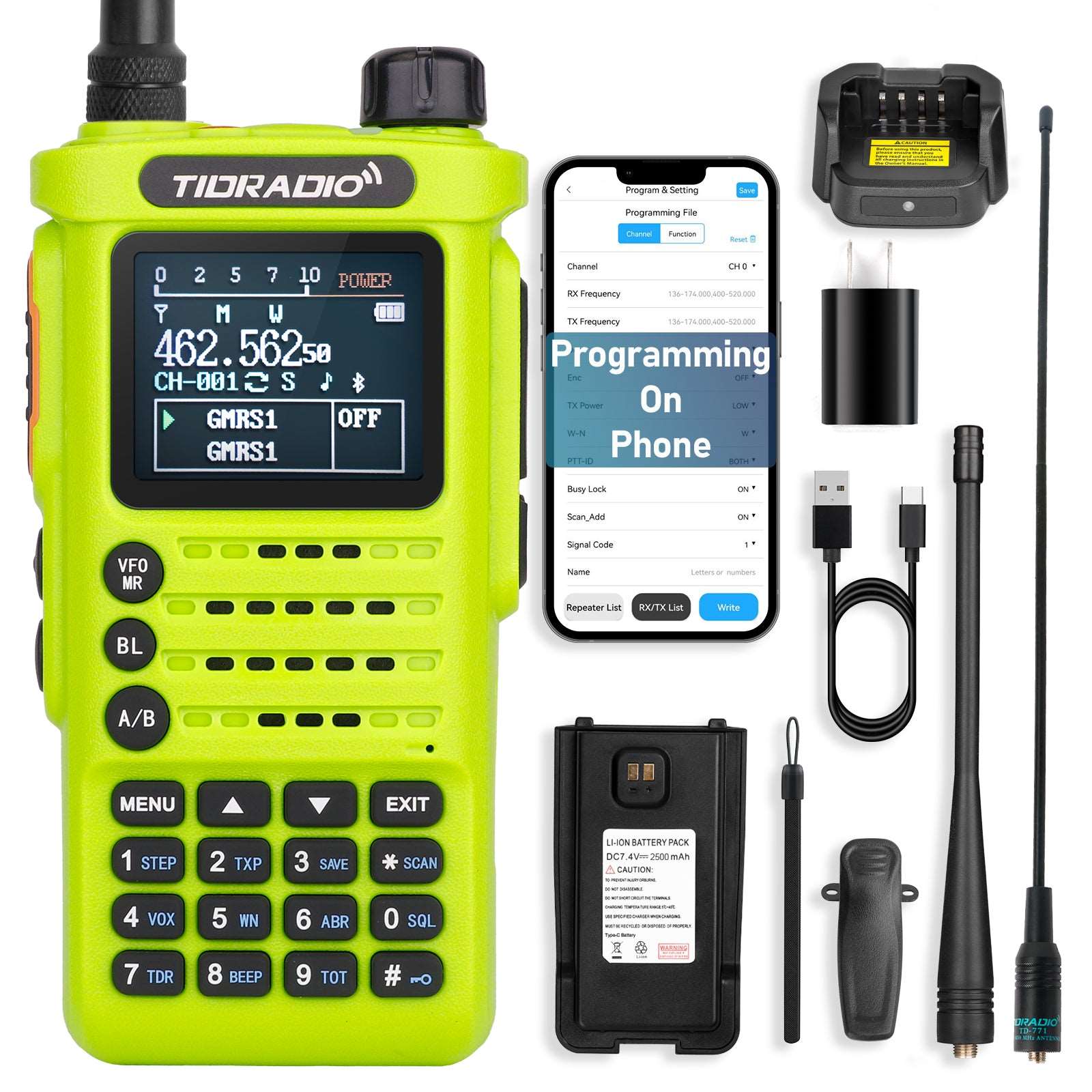 2nd Gen TD H8 5W Dual Band GMRS Handheld Radio - Long Range Walkie Talkie for Beginners & Outdoor Adventures (Camping, Hiking, Emergency Communication)