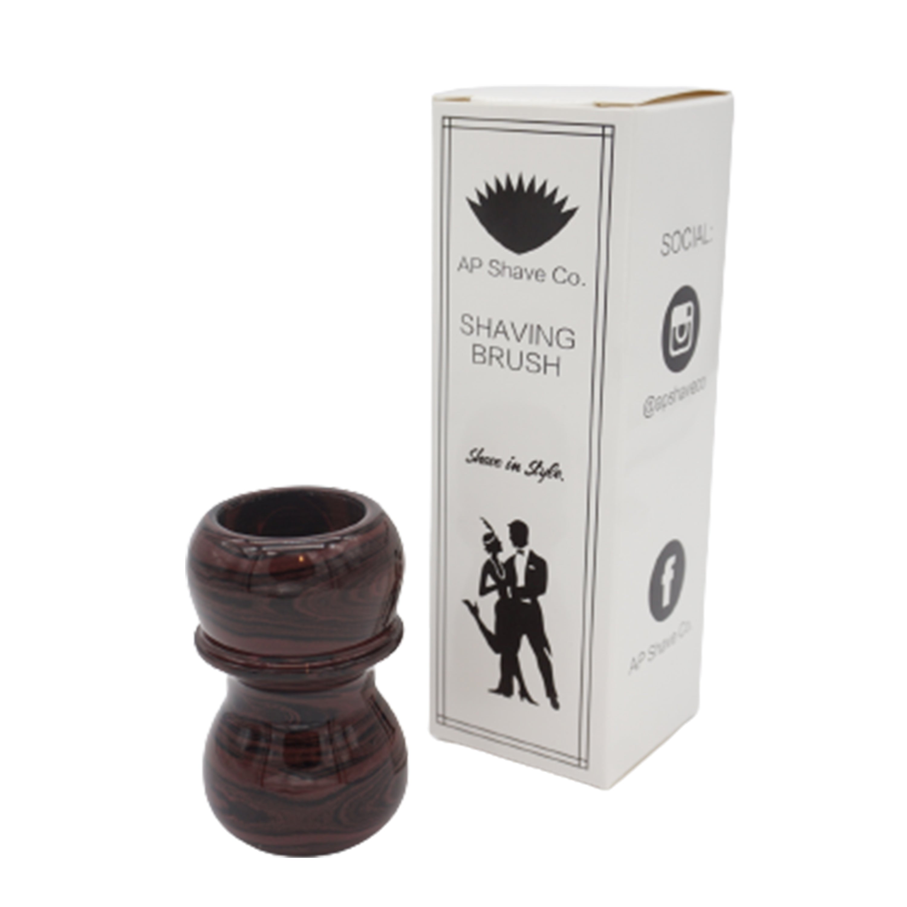 Premium Handmade Raspberry Ebonite Shaving Brush Handle - Fits 24mm & 26mm Knots - Luxury Wet Shaving & Grooming Essential for Men's Skincare Routine