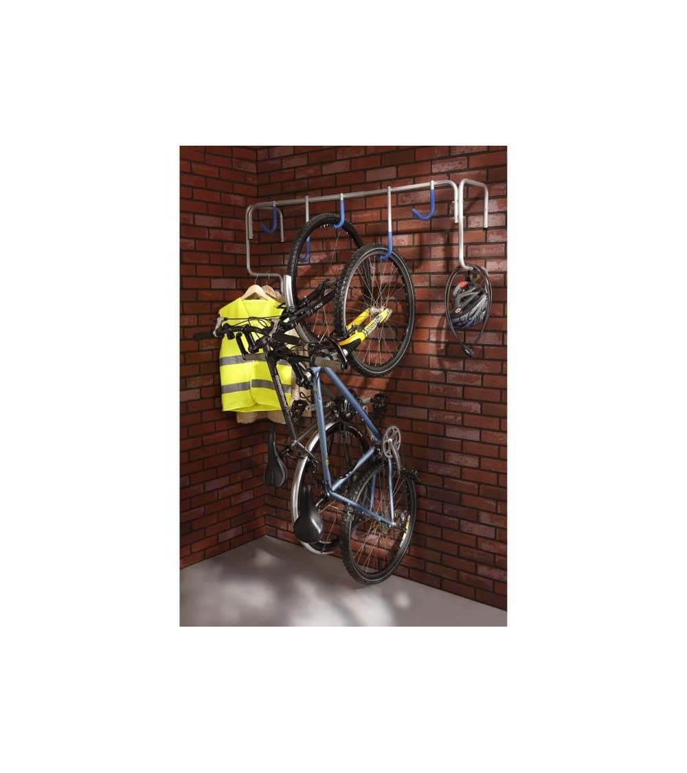 5 Bike Wall Mount Stand - Heavy Duty Bicycle Storage Rack for Garage, Shed, or Apartment - Space Saving Vertical Bike Holder for Indoor & Outdoor Use