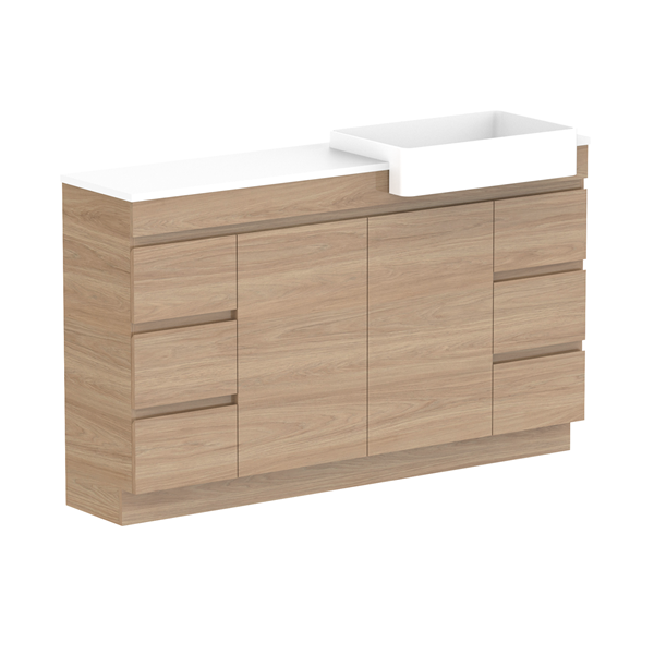 ADP Glacier Pro Semi Recessed Vanity Set with Solid Surface Top - 24