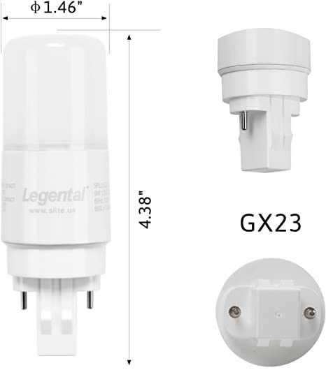 Silverlite Plug & Play LED Stick PL Bulb - 5W (13W CFL Equivalent) GX23-2 Pin Base, 500LM Warm White 3000K, 120-277V CFL Ballast Compatible, UL Classified - 2 Pack - Perfect for Office Lighting, Kitchen Fixtures & Energy-Efficient Home Use