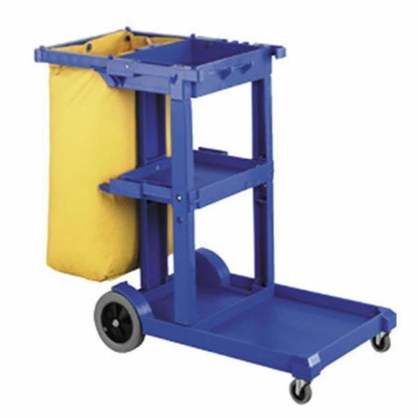 NAB Janitor Cart with Bag - Heavy Duty Cleaning Cart with Wheels for Office, School & Hospital - Perfect for Janitors & Cleaning Professionals