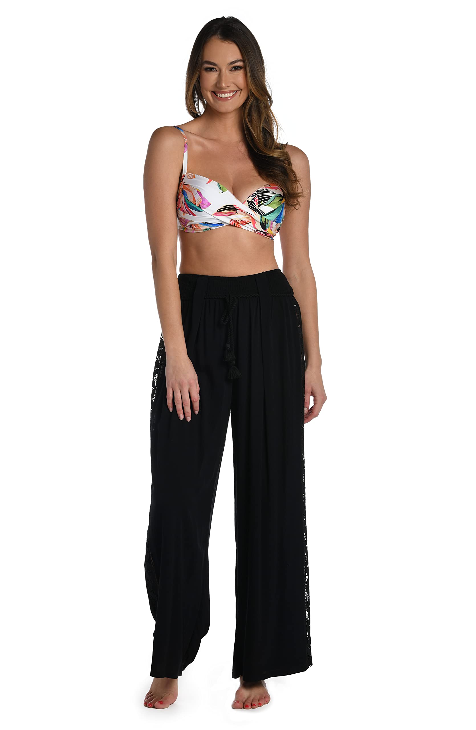 La Blanca Women's Palazzo Pant Swimsuit Cover Up - Lightweight Beach Wrap, Poolside Cover-Up, Resort Wear for Vacation & Summer Outings