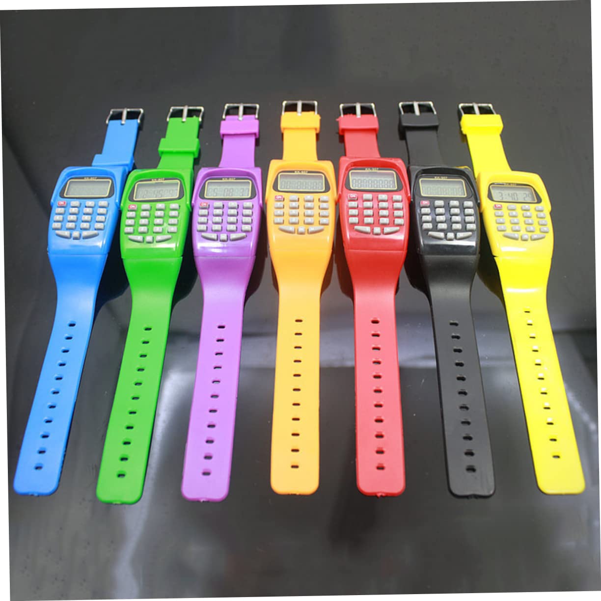 STOBOK 6-Pack Kids Calculator Watches - Digital Wrist Watch with Multi-Function Calculator for Boys & Girls - Perfect for School, Math Practice & Everyday Use