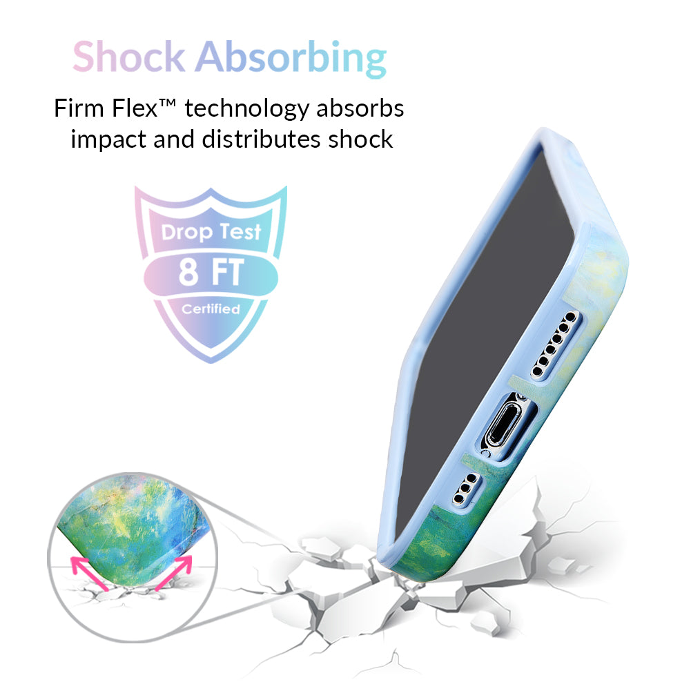 Premium Blue Opal iPhone Case - Shatterproof Protective Cover with Slim Fit Design for iPhone 13/14/15 Pro Max - Perfect for Everyday Use, Travel & Outdoor Activities