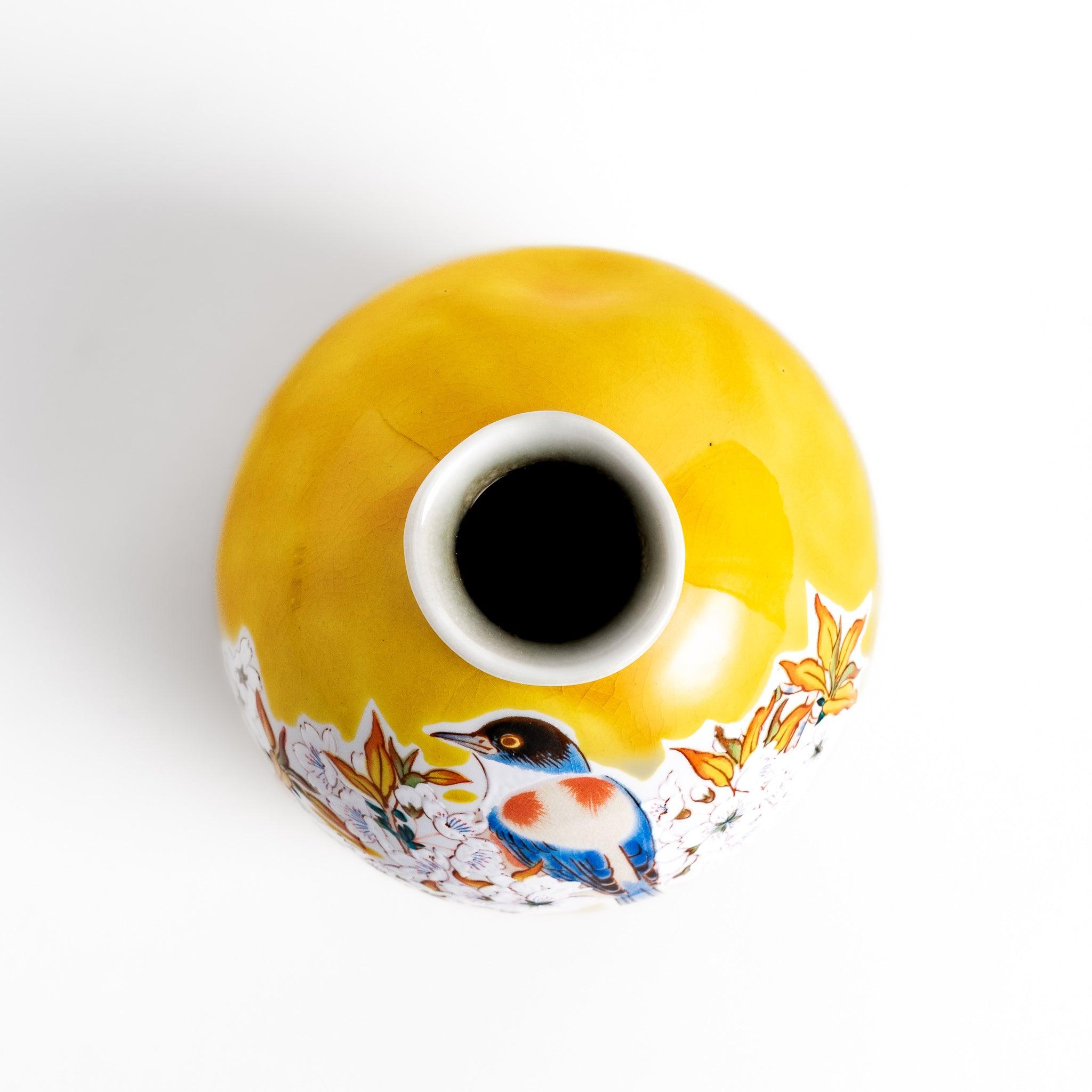 Premium Mountain Sakura and Birds Japanese Sake Set - Traditional Ceramic Drinking Cups with Cherry Blossom Design - Perfect for Sake Tasting, Japanese Tea Ceremony & Asian Home Decor