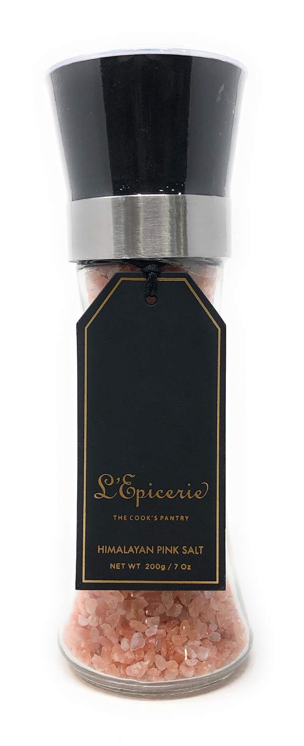 Premium Himalayan Pink Salt with Built-in Grinder - 7 oz, Natural & Unrefined - Perfect for Cooking, Seasoning & Gourmet Dishes - Ideal for Home Kitchens & Professional Chefs
