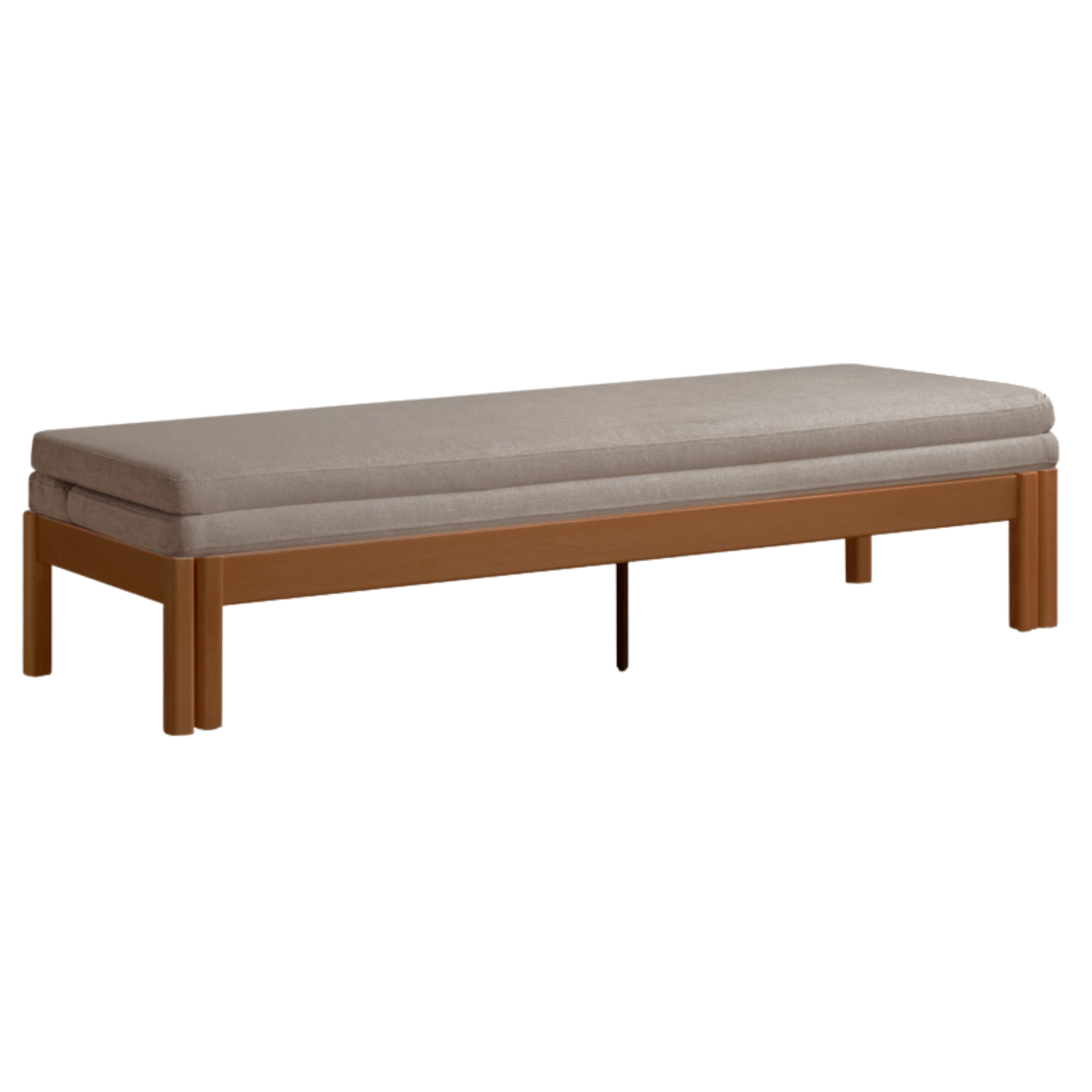 Beech Solid Wood Folding Sofa Bed - Convertible 2-in-1 Furniture for Small Spaces, Guest Room & Studio Apartments