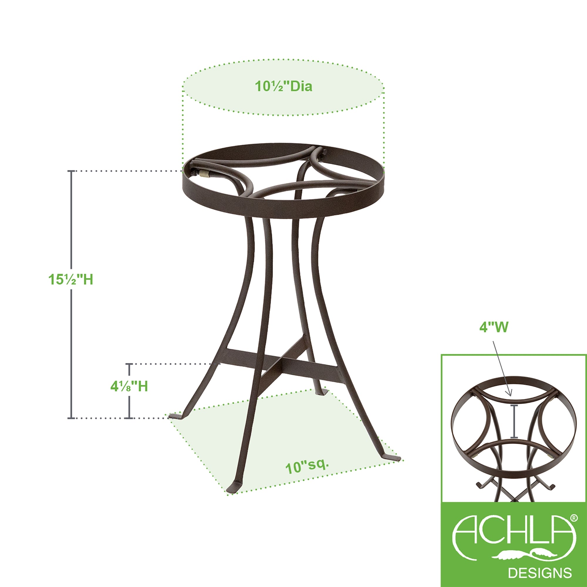 Achla Designs Tara Plant Stand - Indoor & Outdoor Decorative Flower Pot Holder for Home & Garden Decor | Perfect for Living Room, Patio, Balcony
