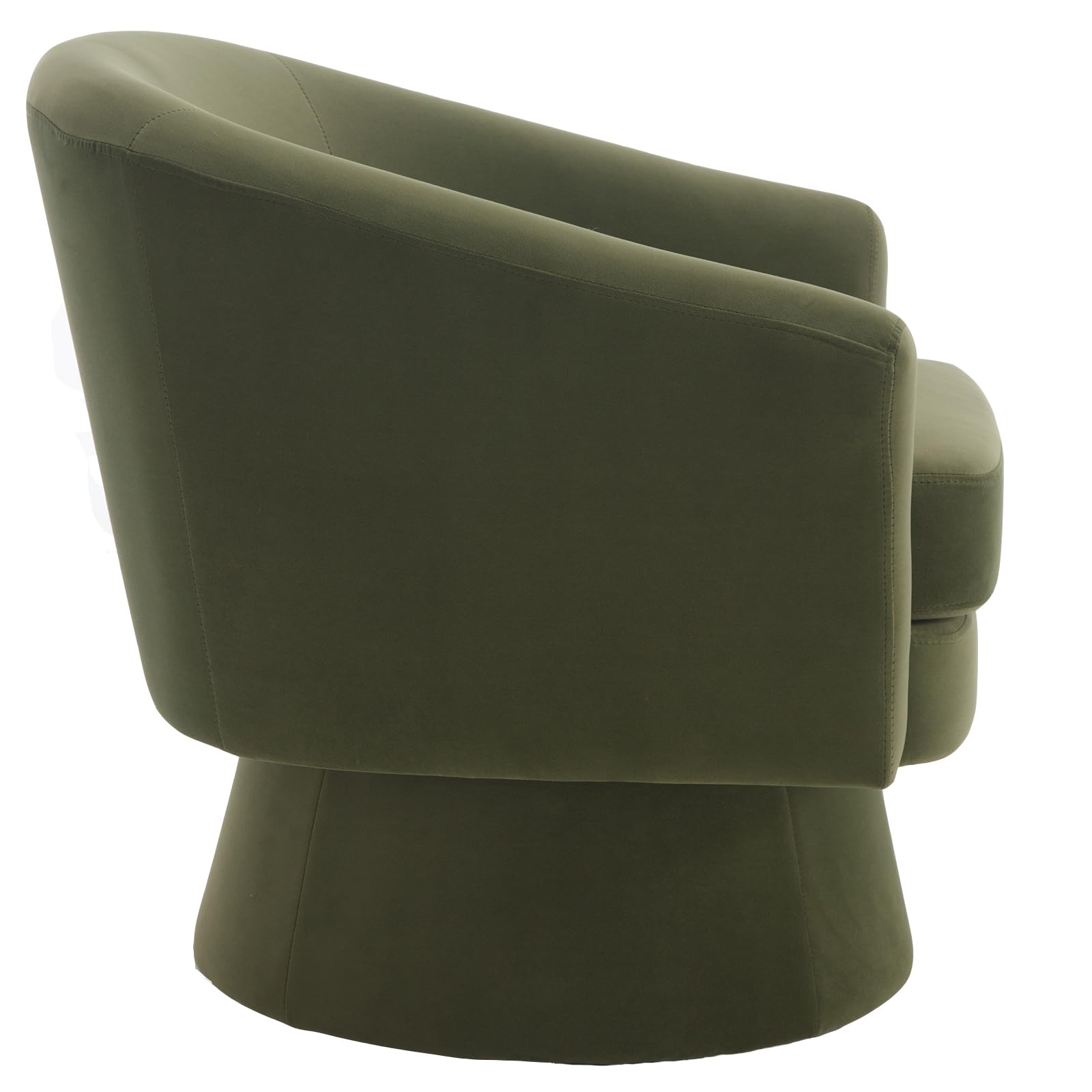 360 Swivel Barrel Accent Chairs Set of 2 - Modern Velvet Upholstered Lounge Chairs for Living Room, Bedroom & Reception - Small Round Armchair with 360° Rotation - Green Home Decor Accent Seating (Perfect for Small Spaces, Reading Nooks & Conversation Areas)