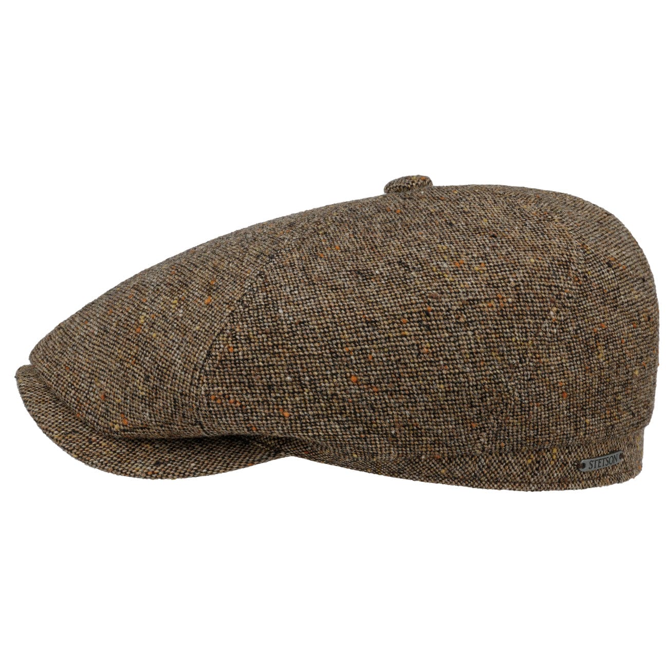 Stetson Standsfield 6-Panel Flat Cap for Men - Classic Wool Fedora Hat for Casual & Outdoor Wear - Perfect for Golf, Hiking, and Everyday Fashion