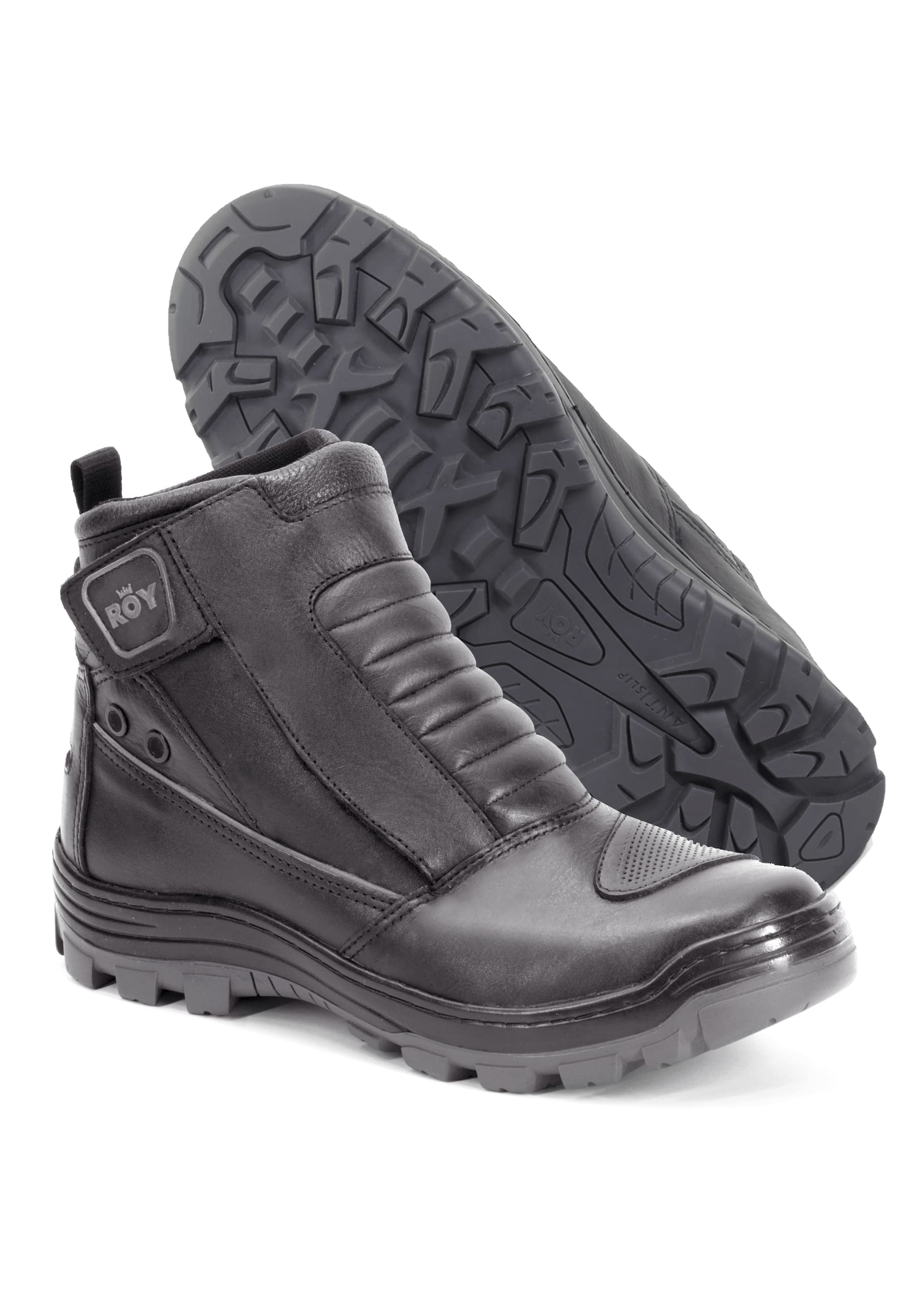 **Men's Motorcycle Riding Boots - Leather Biker Boots for Men - Durable & Comfortable Motorcycle Shoes for Cruiser & Sport Bike Riders - Perfect for Long Rides & Daily Commuting**