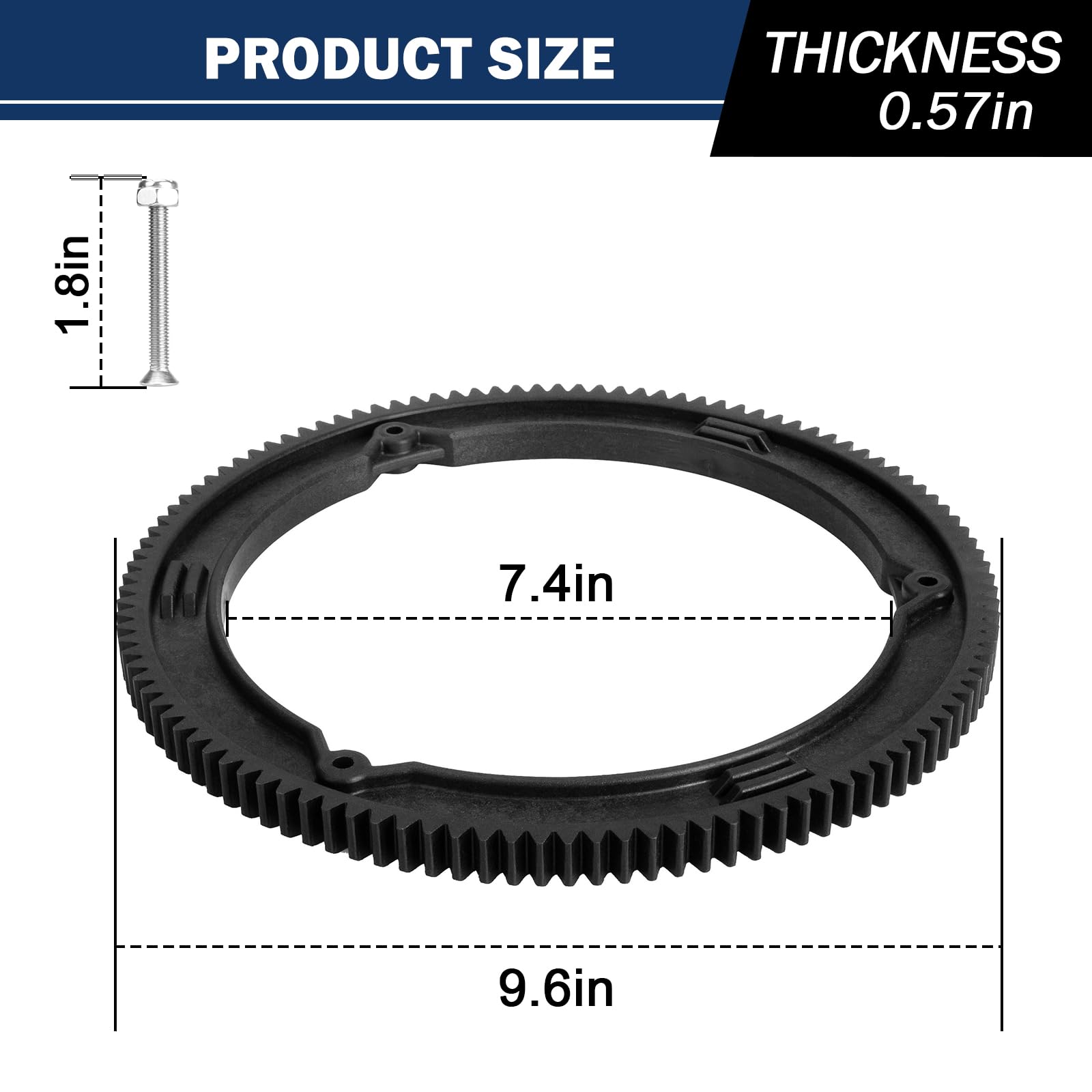 Briggs & Stratton 499612 Ring Gear Replacement - Compatible with Small Mower Engines & Lawn Tractors (Fits Models 499612A, 798616, 798616A, B1499612, ENP700019) - Perfect for Lawn Maintenance & Small Engine Repairs