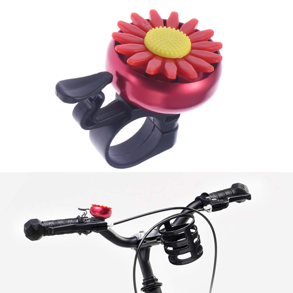 **Veemoon Kids Bike Horn for Girls - Aluminum Bike Bell with Loud Crisp Clear Sound, Mini Bike Ring Horn Accessories - Perfect for Safe Cycling, Outdoor Adventures & Commuting**