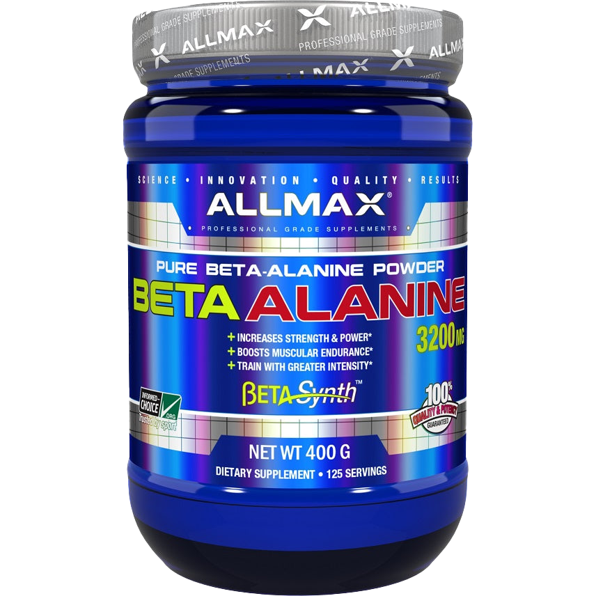 AllMax Nutrition Beta Alanine Powder 400g - Premium Workout Supplement for Muscle Endurance & Performance | Ideal for Pre-Workout, Bodybuilding & Athletic Training