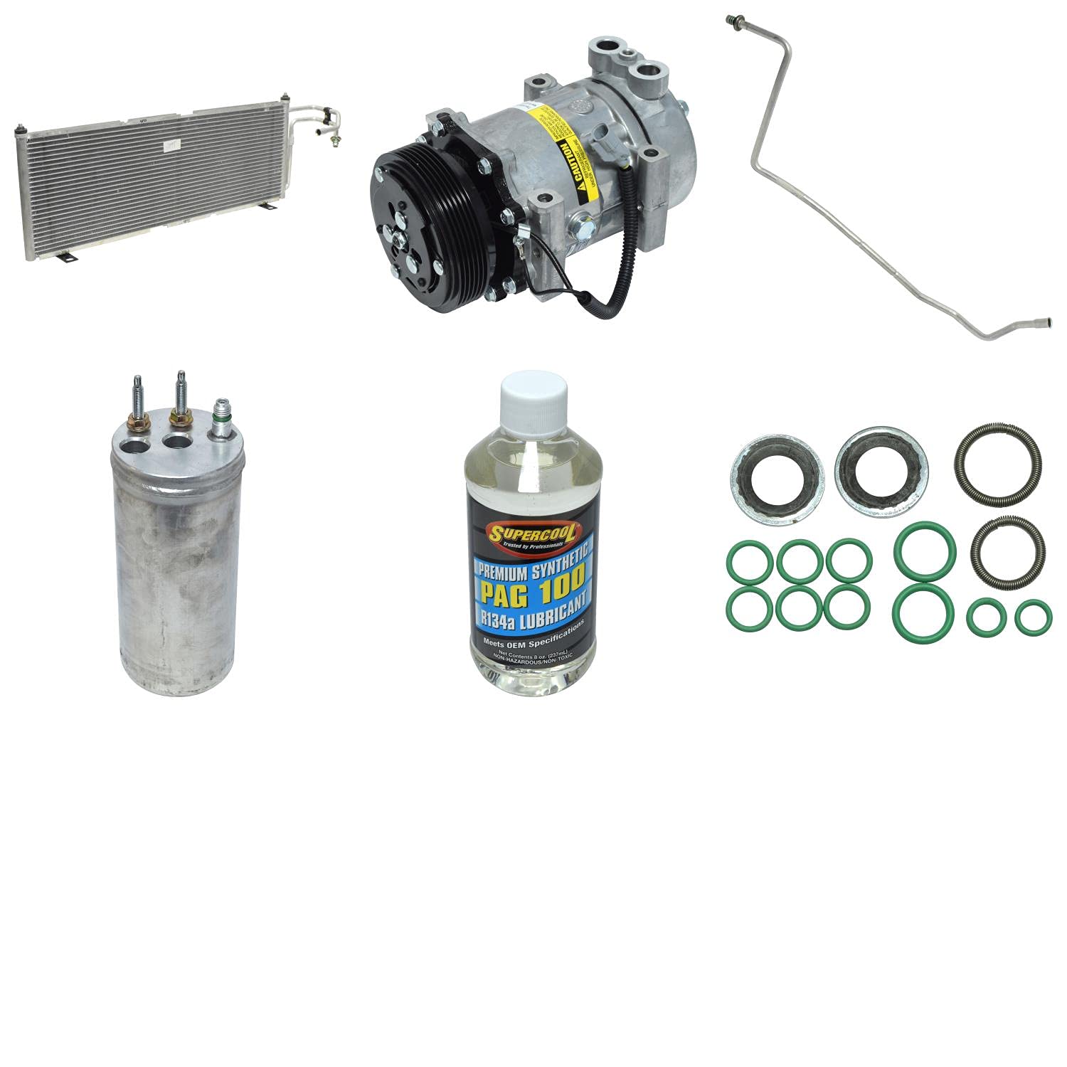 New A/C Compressor and Component Kit for Jeep Cherokee - Replacement Parts for Cooling System - Perfect for Summer Driving, Off-Road Adventures & DIY Auto Repair