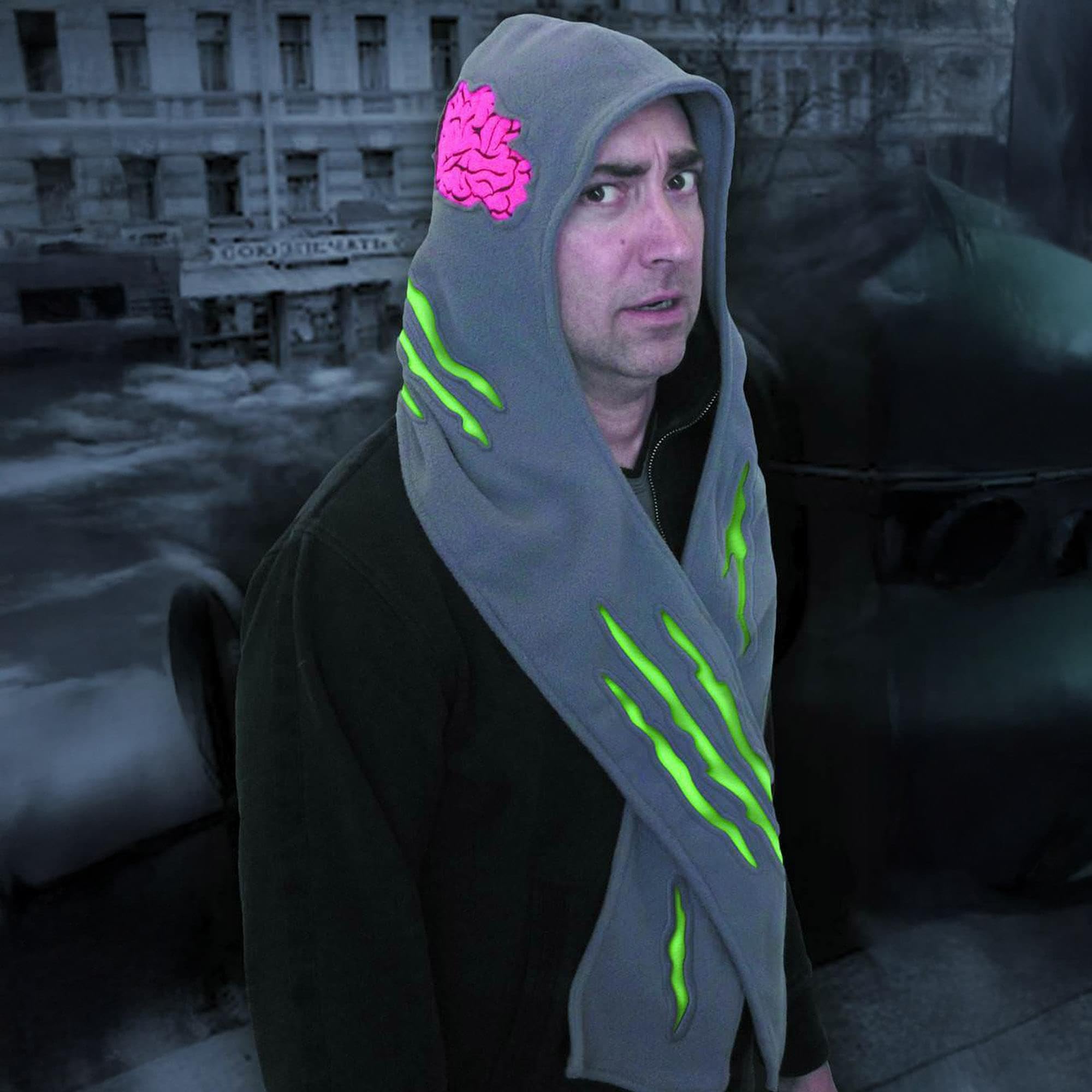 Zombie Attack Fleece Scarf - Warm Winter Neck Warmer for Outdoor Adventures & Cosplay | The Coop
