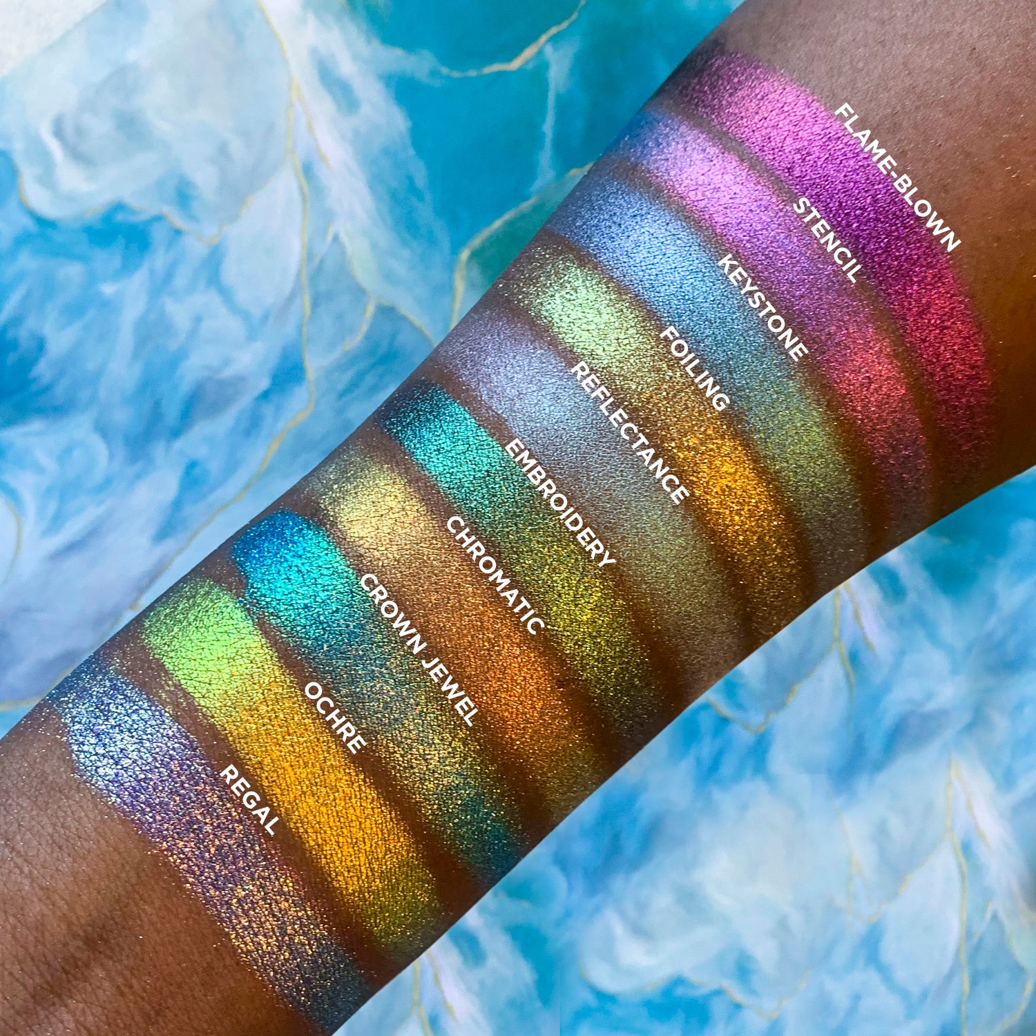 Regal Glitter Vibrant Multichrome Eyeshadow Palette - Long Lasting Pigmented Makeup for Party, Halloween & Special Occasions