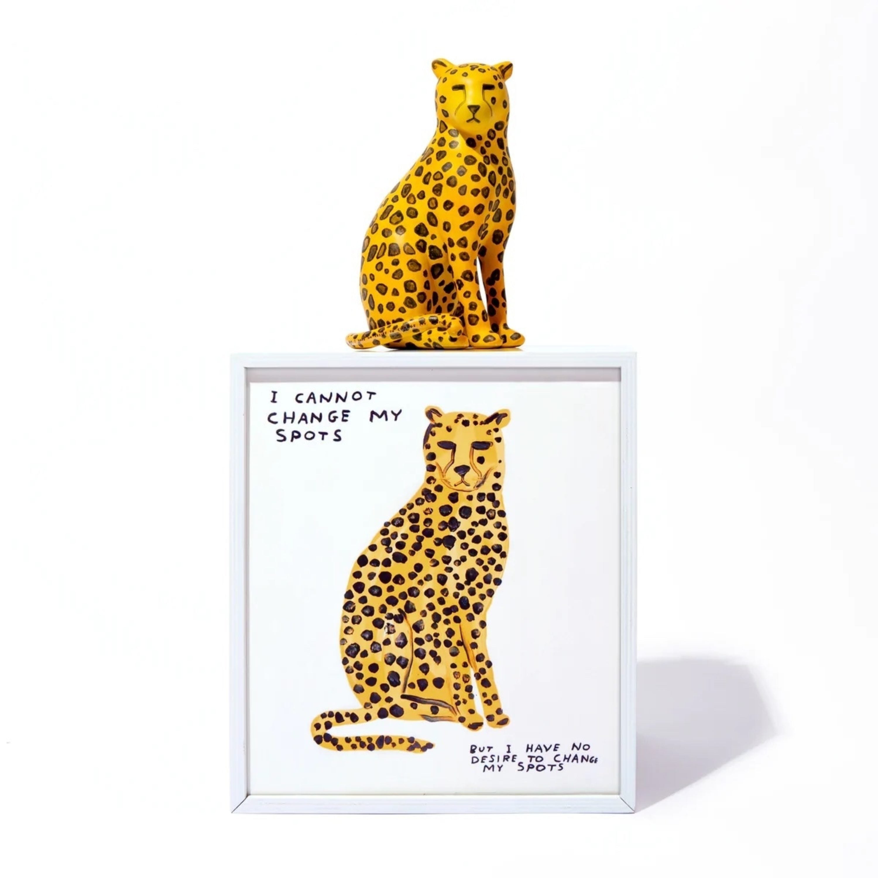 DAVID SHRIGLEY Art Print - I CANNOT CHANGE MY SPOTS BUT I HAVE NO DESIRE TO CHANGE MY SPOTS - Unique Wall Decor for Home, Office & Gifts - Funny Contemporary Art Poster