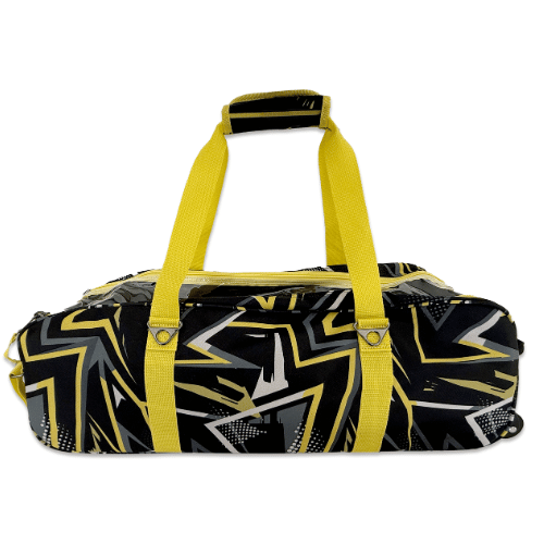 BSI Clear Top 3 Ball Tote Yellow/Black Bowling Bag for Women & Men - Durable Bowling Accessories for League Play & Practice - Perfect for Tournaments & Casual Bowling Nights
