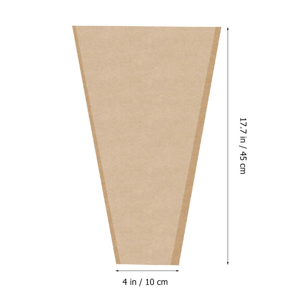 50pcs Kraft Paper Flower Bouquet Wraps - Eco-Friendly Rose Packaging Sleeves for Wedding, Birthday & Party Decorations - Perfect for Gift Wrapping, Floral Arrangements and Present Packaging