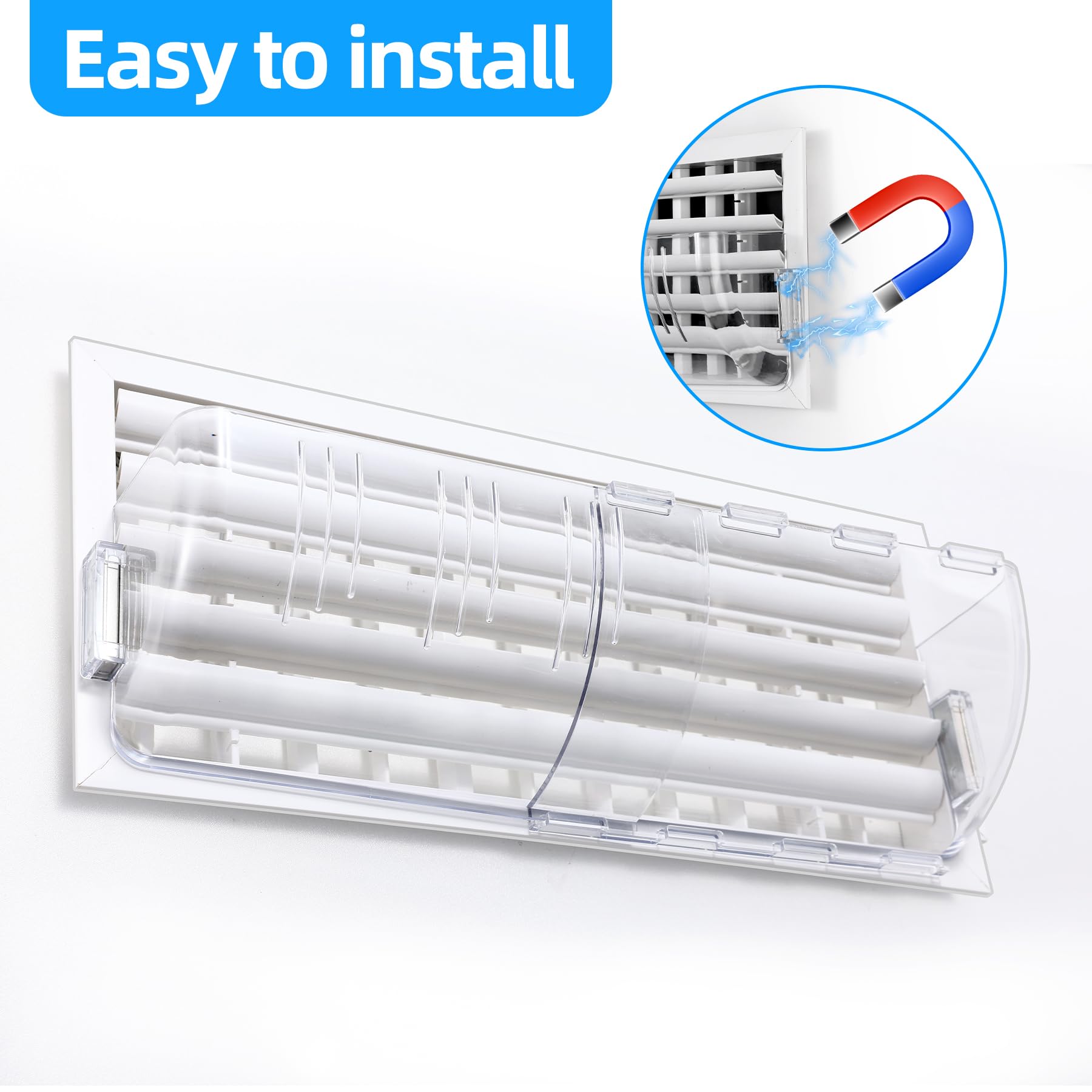 4 Pack Adjustable Magnetic Air Vent Deflector - 8