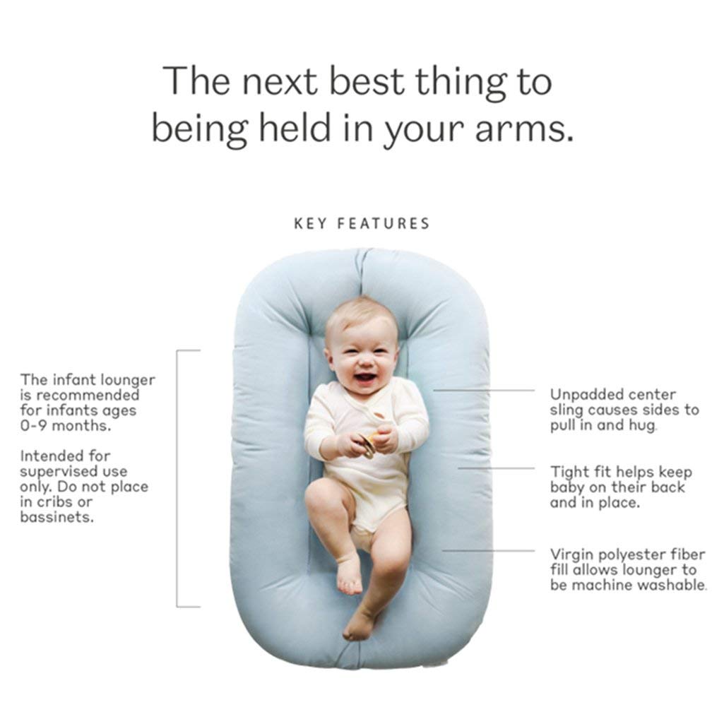 Snuggle Me Organic Infant Lounger Cover - 100% Organic Cotton, Machine Washable, Breathable & Soft Baby Lounger Cover for Newborns & Infants - Perfect for Nursery, Travel & Playtime