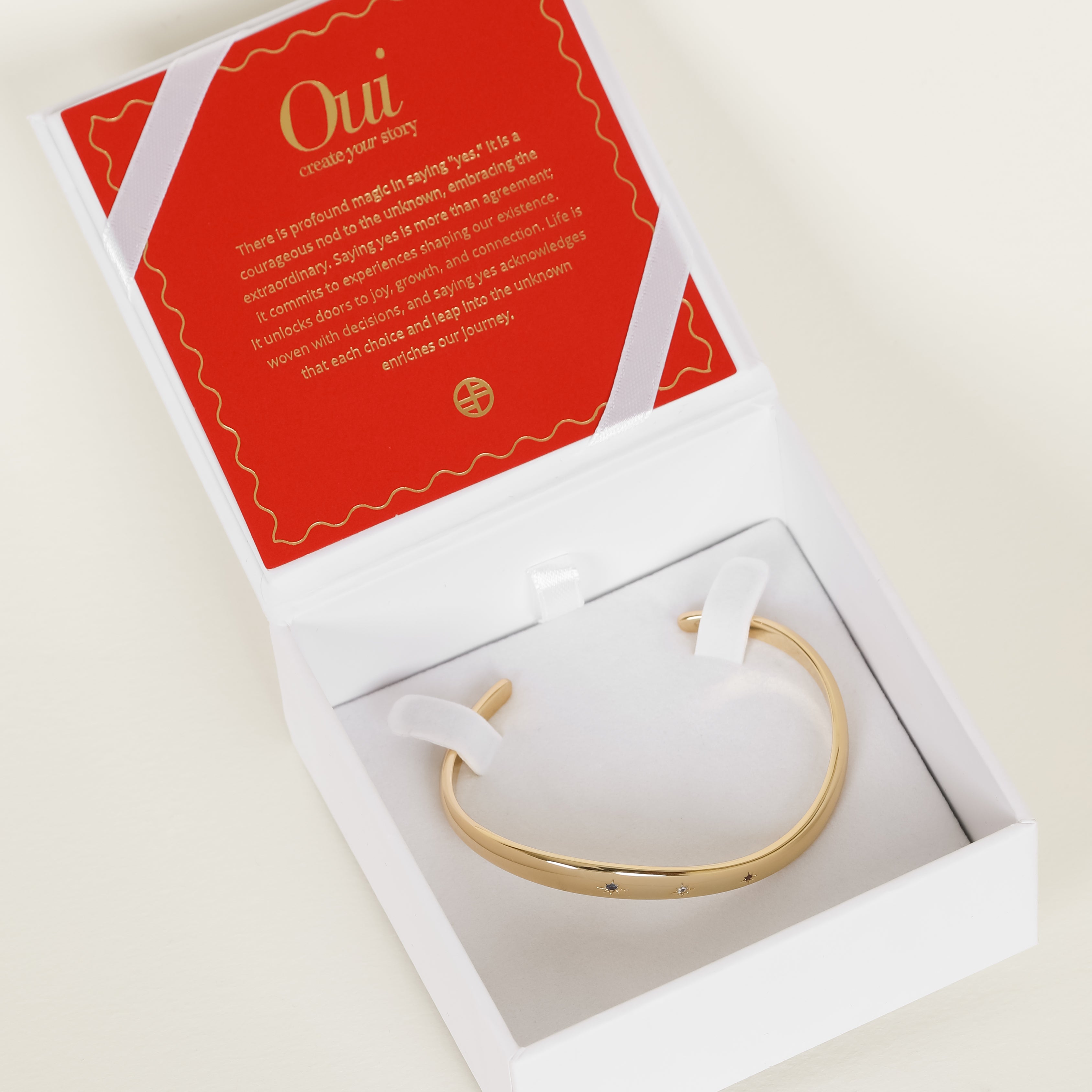 OUI Cuff Bracelet - Elegant Adjustable Bangle for Women | Perfect for Parties, Weddings & Everyday Wear