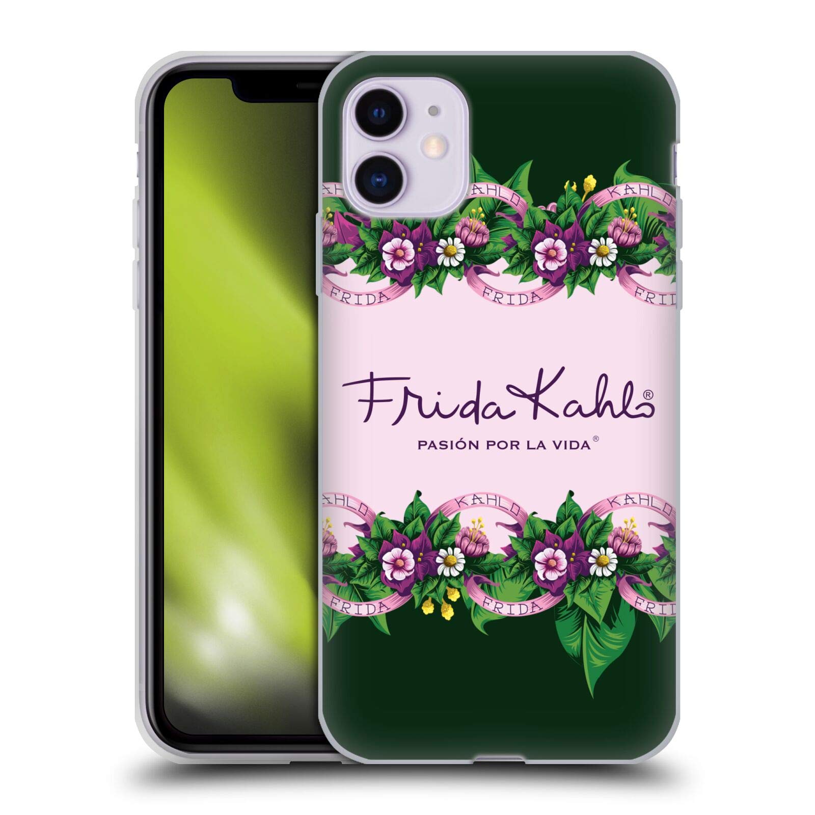 Frida Kahlo Officially Licensed iPhone 11 Case - Purple Floral Soft Gel Phone Cover for Apple iPhone 11 - Perfect for Art Lovers & Boho Style Protection