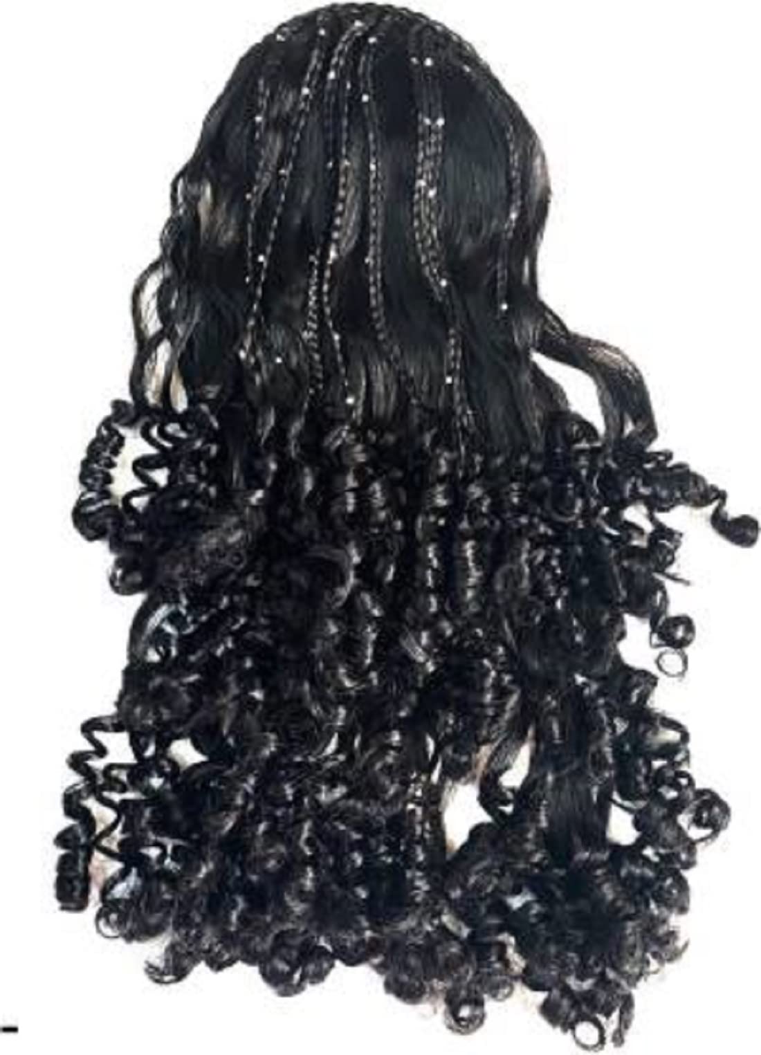 Stylish Sarpa Stone Black Curly Hair Extensions for Women - Perfect for Parties, Weddings & Everyday Glamour