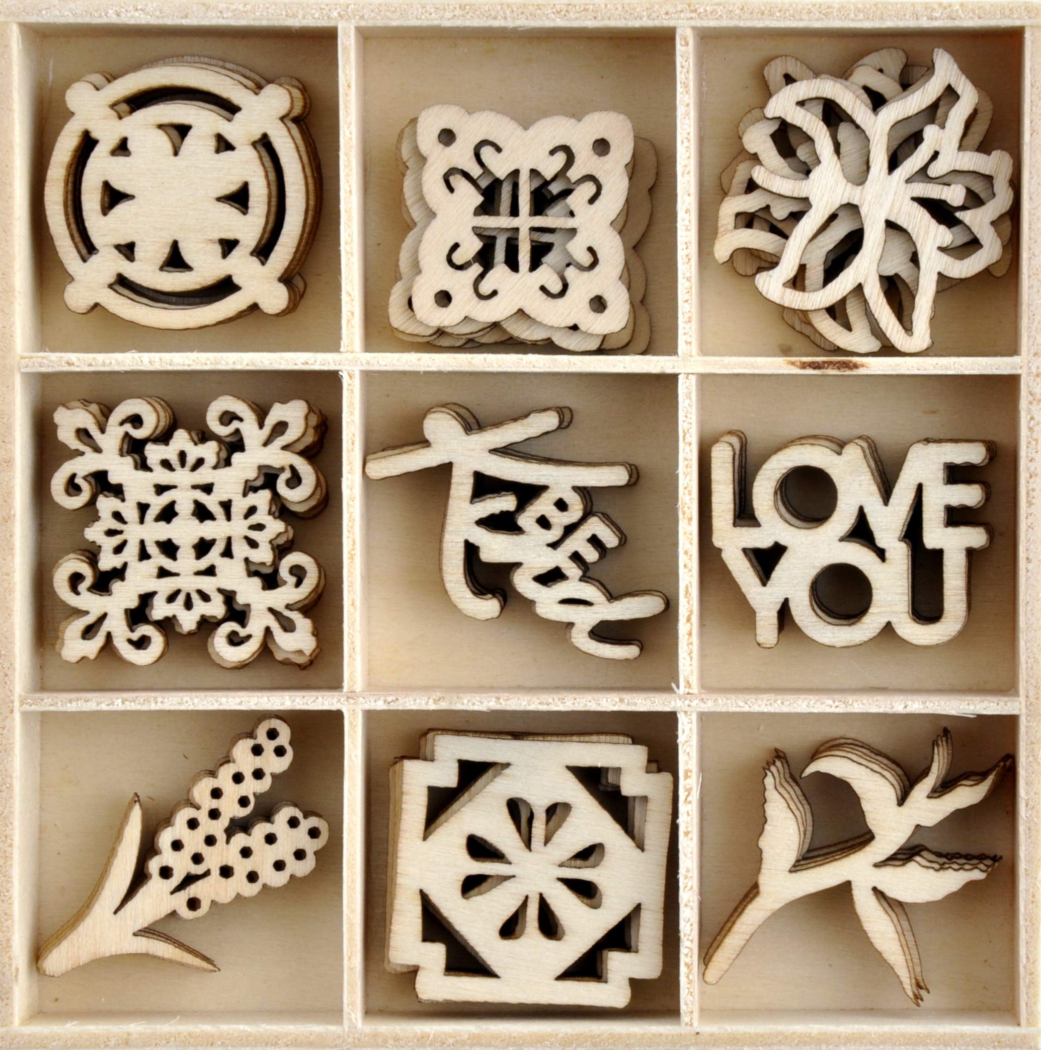Kaisercraft Mini Theme Flourishes Lily & Moss - Scrapbooking Embellishments for Card Making, DIY Crafts, and Paper Projects