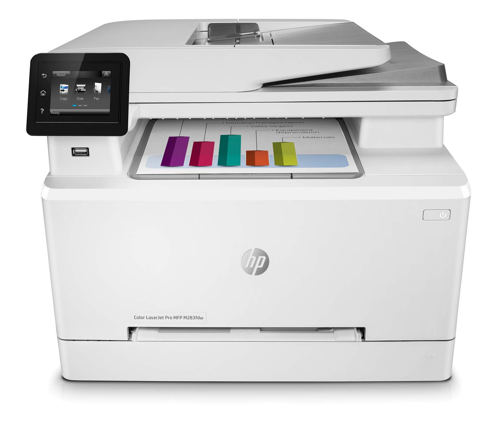 HP LaserJet Pro M283FDW Wireless All-in-One Color Printer - Fax, Scan, Copy, Print | 22ppm, 600x600dpi | 250-Sheet Capacity | Ethernet, USB, Wi-Fi | e-Print Compatible (Renewed) | Perfect for Home Office & Small Business Printing Needs