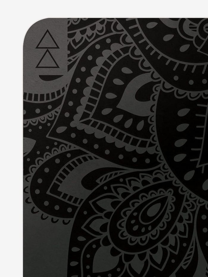 Yoga Design Lab Infinity Mat 5mm Non-Slip Eco-Friendly Yoga Mat with Mandala Charcoal Print - Perfect for Home, Studio & Travel Yoga Practice