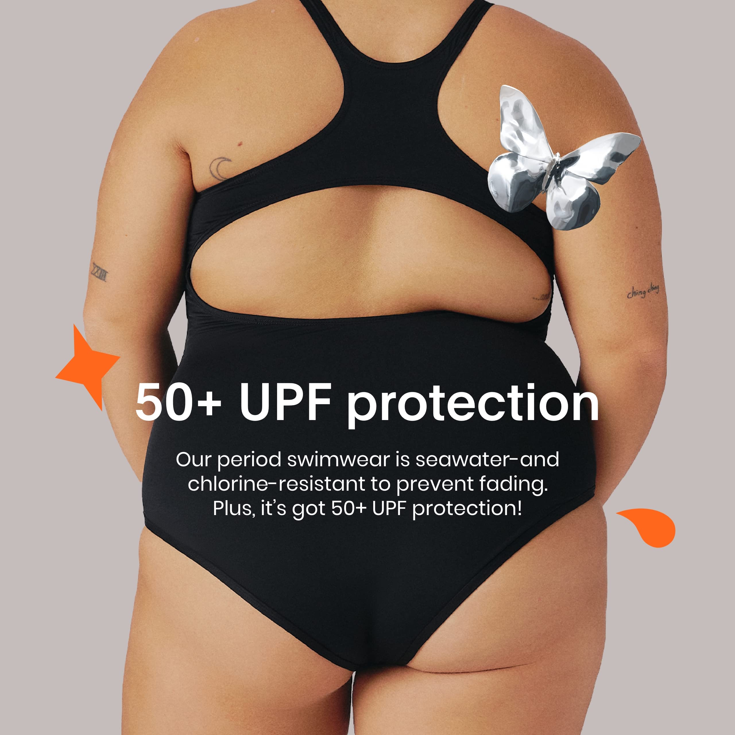 KNIX KT Teen Period Swim Sport One-Piece - Leakproof Swimwear for Teens - Black - Perfect for Swimming, Surfing & Water Sports During Menstruation