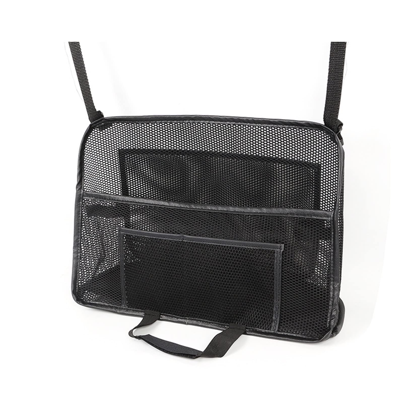 Car Seat Organizer with Large Capacity - Car Net Pocket Handbag Holder, Backseat Storage Netting Pouch for Tissue & Purse - Perfect for Pet & Kids Safety Barrier While Driving - Ideal for Road Trips, Commuting and Family Travel Organization