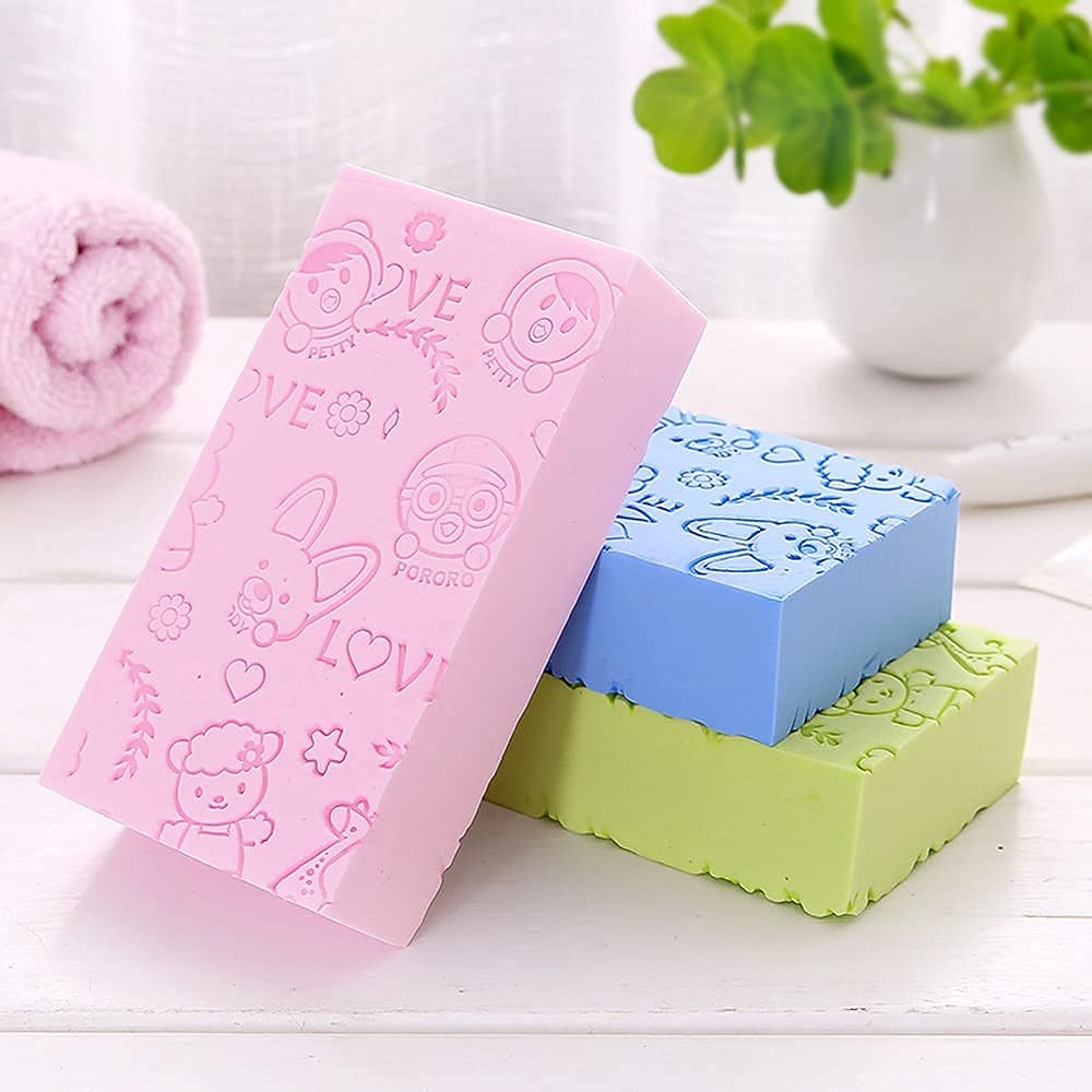 BOTIST Soft Exfoliating Sponge - Gentle Dead Skin Remover for Body & Face - Bath & Shower Scrubber for Women & Men - Pack of 1 (Multicolor) - Perfect for Daily Skincare Routine & Spa-Like Exfoliation at Home