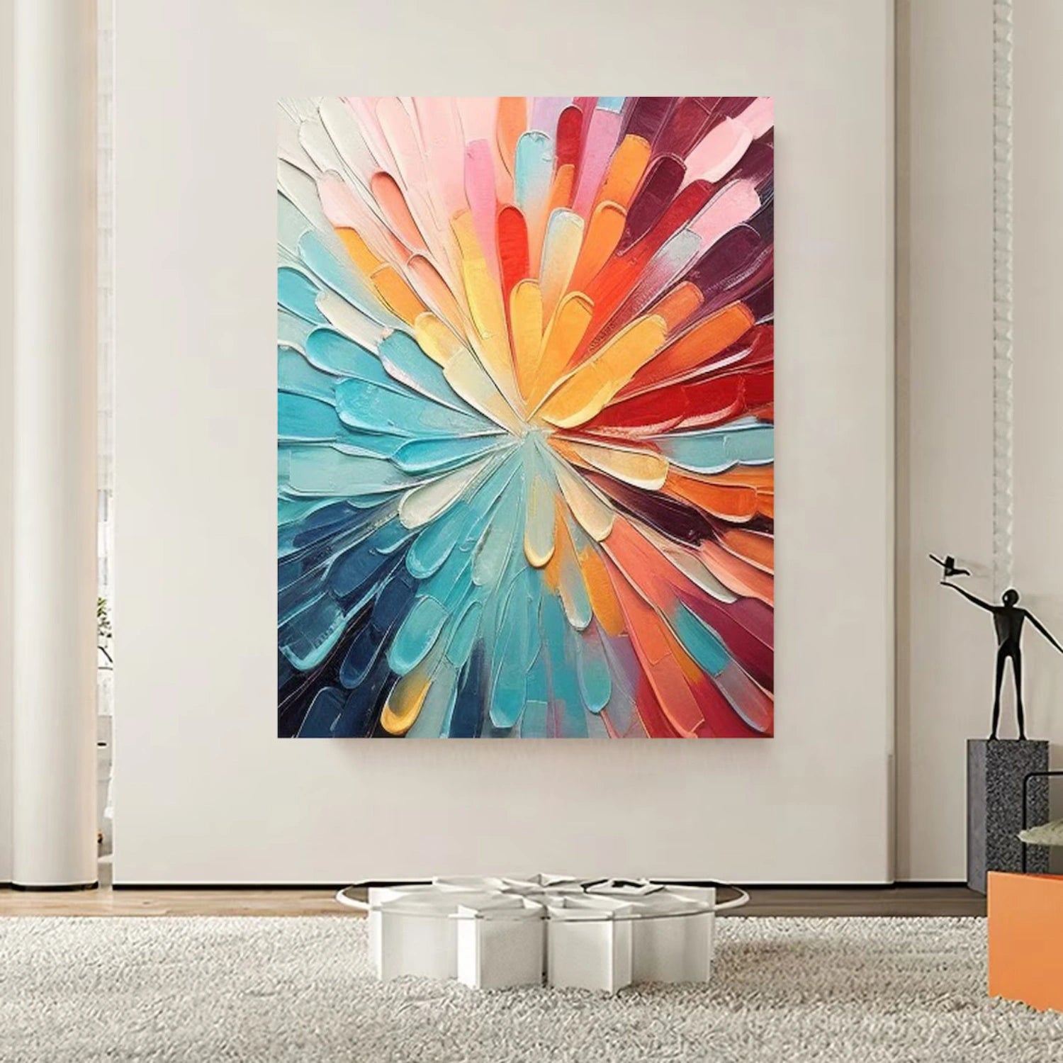 Beautiful Flower and Tree Canvas Painting #FT163 - Perfect for Home Decor, Living Room, Bedroom & Office Wall Art