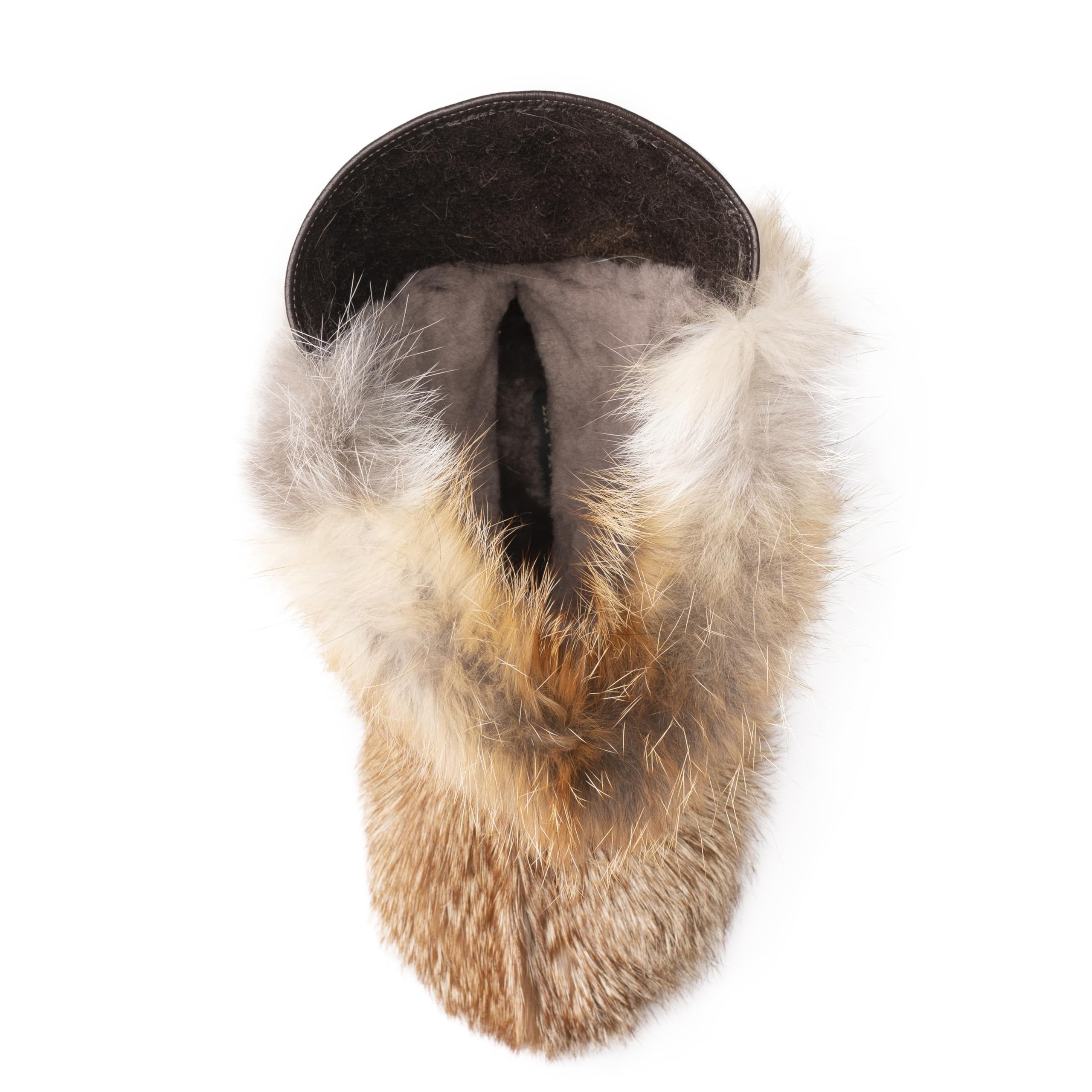 LITVIN Handmade Real Red Fox Fur Ankle Boots for Women - Winter Snow Boots with Luxurious Fur Lining - Perfect for Cold Weather, Snowy Days & Fashion Outfits