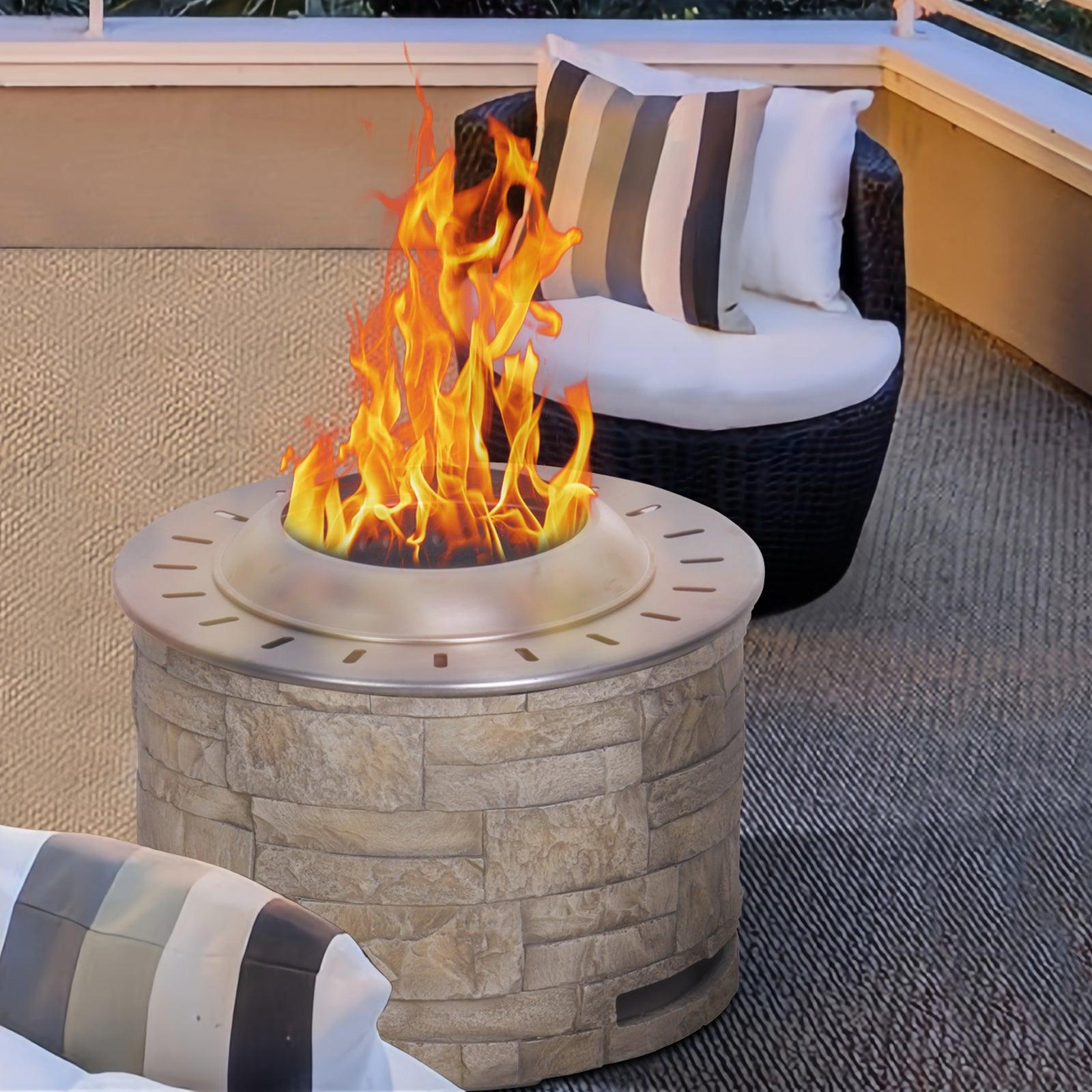 Eco-Friendly Smokeless Fire Pit for Outdoor Use - Burns Wood Pellets, Twigs & Wood - Perfect for Backyard, Garden, Patio & Camping Gatherings