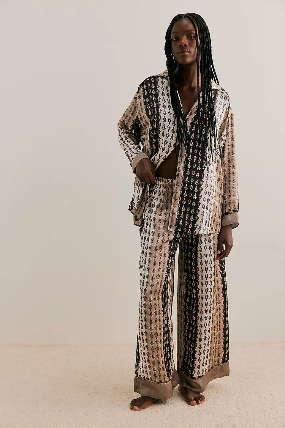 Dreamy Days Soft & Comfortable Pajama Set for Women - Neutral Color Combo | Cozy Sleepwear for Relaxing at Home, Lounging & Bedtime