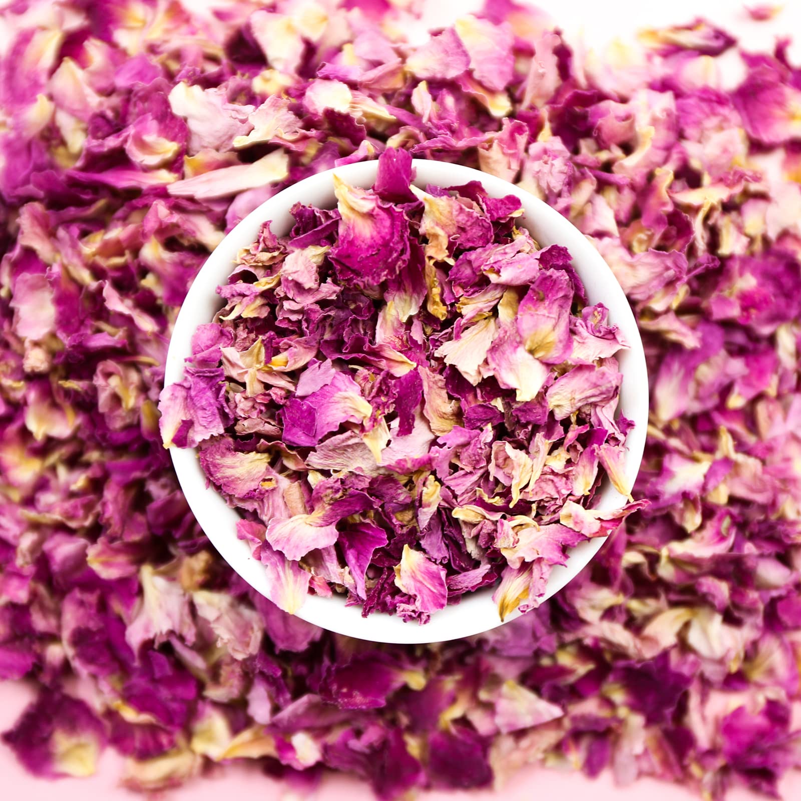 TEARELAE Premium Dried Rose Petals - 1.3oz/37g Natural Edible Rose Flowers for Tea, Baking, Candles, Soap & Crafts - Perfect for Romantic Baths, Wedding Decor & DIY Gifts