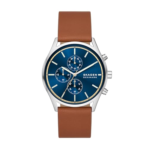 Silver/Brown Leather