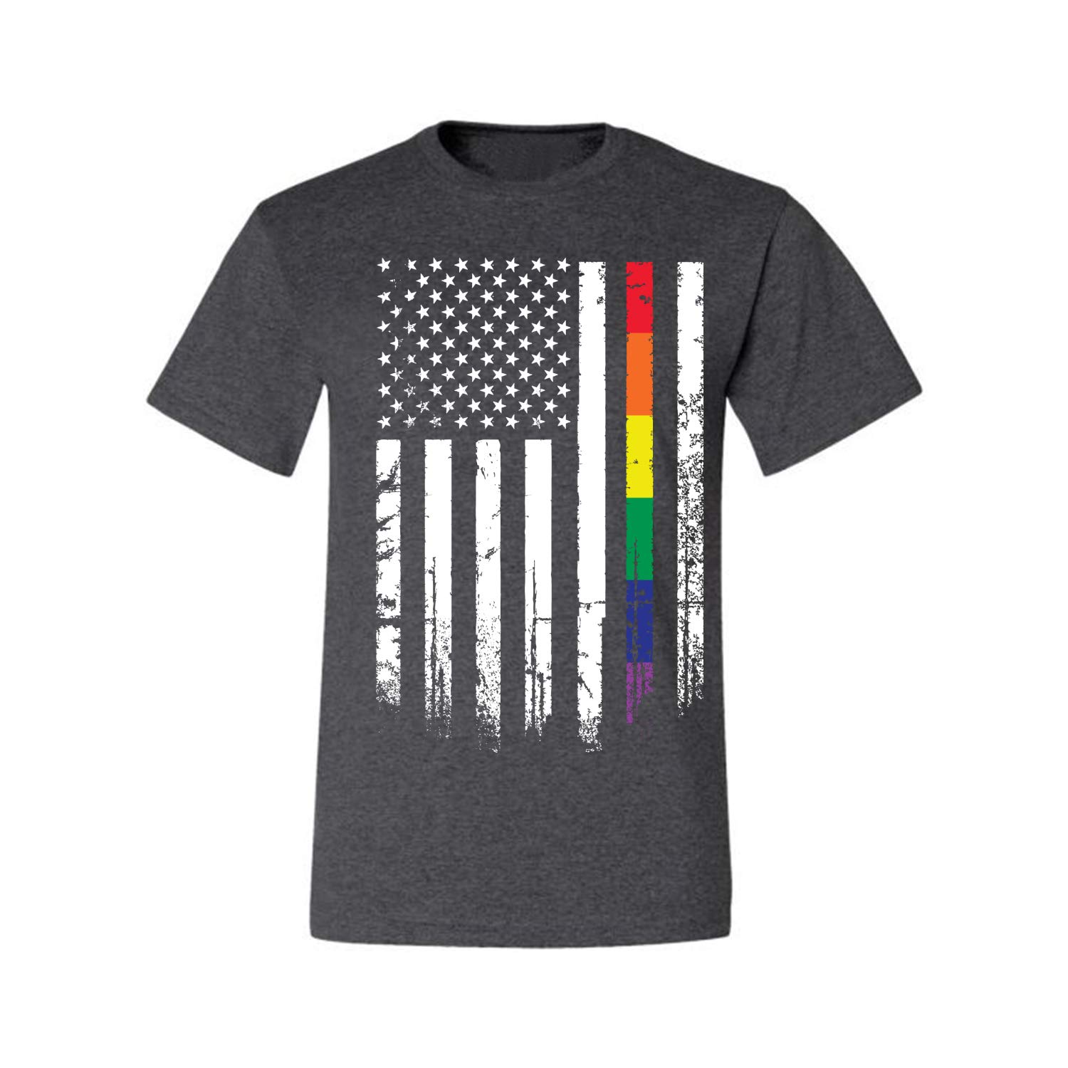 USA Gay Pride Rainbow American Flag LGBT Graphic T-Shirt for Men - Perfect for Pride Parades, LGBTQ+ Events & Ally Support