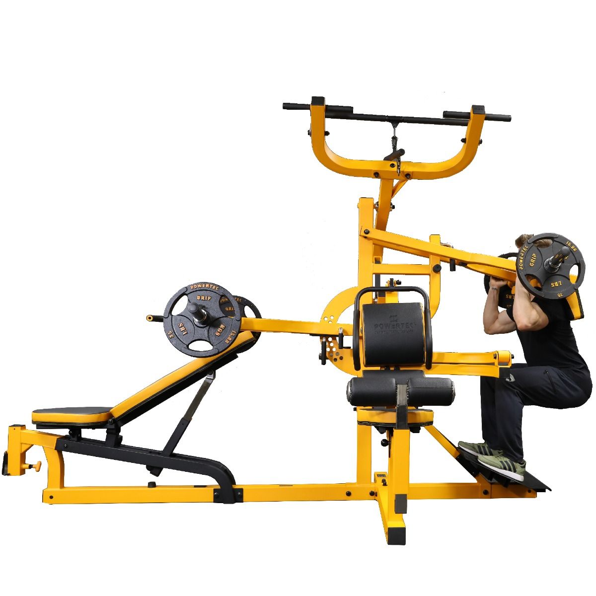 Powertec Workbench Multisystem Home Gym - Heavy Duty Strength Training Equipment for Full Body Workout (Black) | Perfect for Home Gym, Garage Fitness & Strength Training
