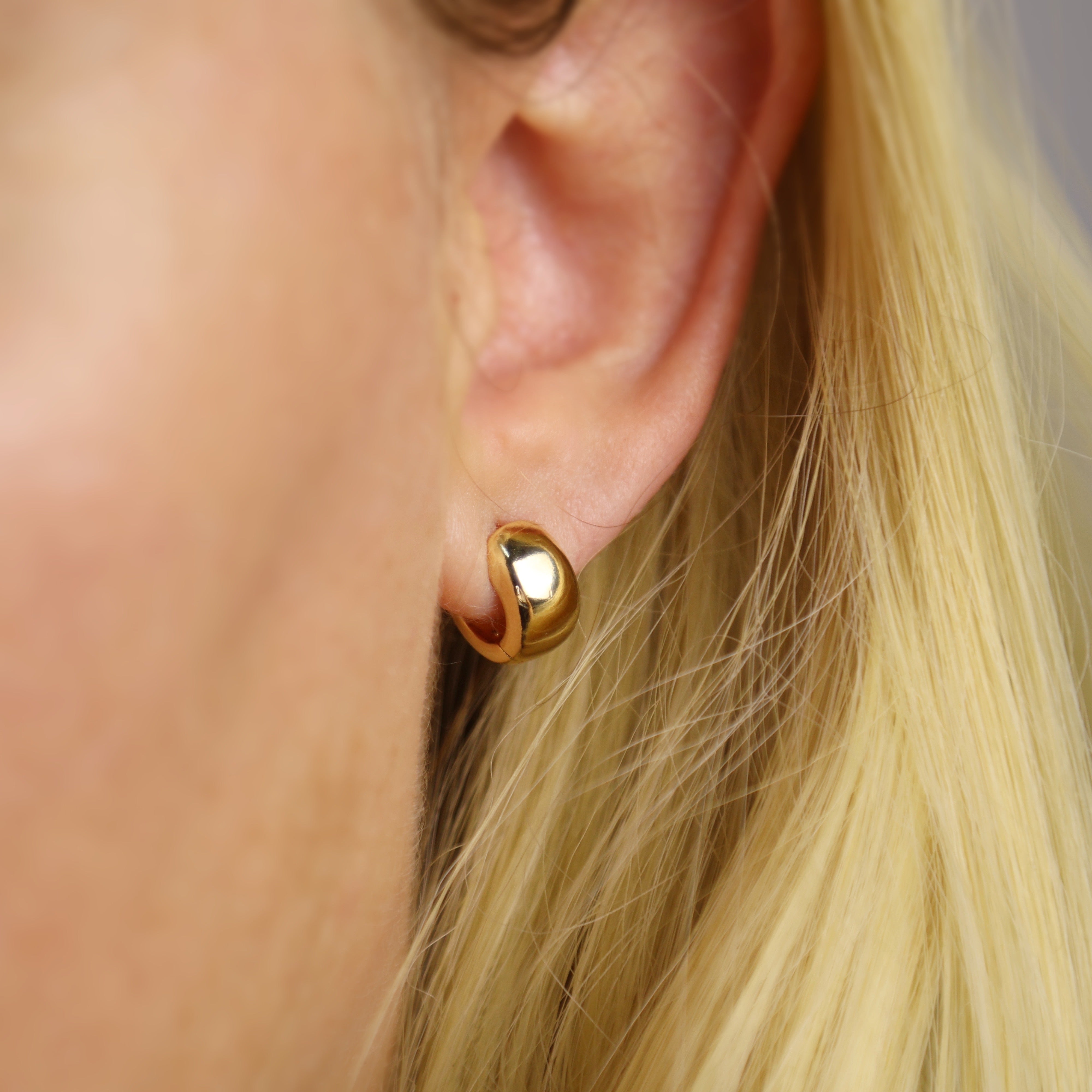 18K Gold Filled Chunky Hoop Earrings for Women - Trendy Oversized Hoops - Perfect for Parties, Weddings & Everyday Wear